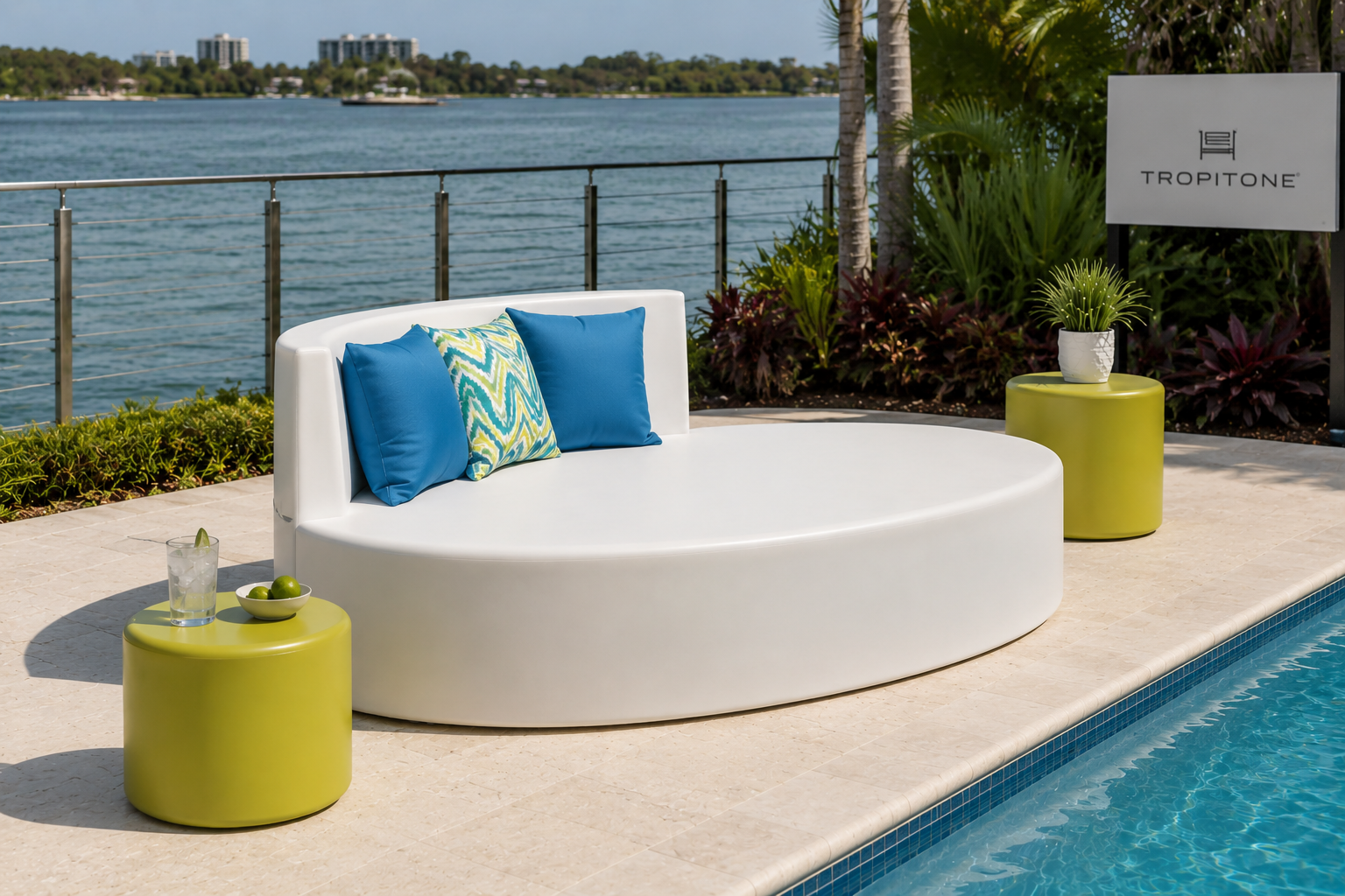 Curve Half Circle 1/4 Back Party Lounger by Tropitone