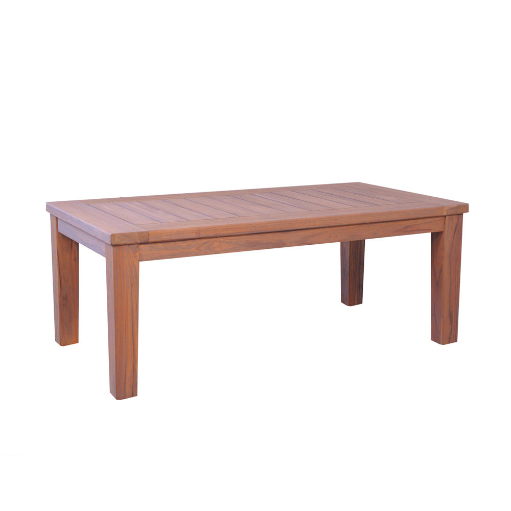 Teak 45” Rectangular Tapered Leg Cocktail Table by Lloyd Flanders