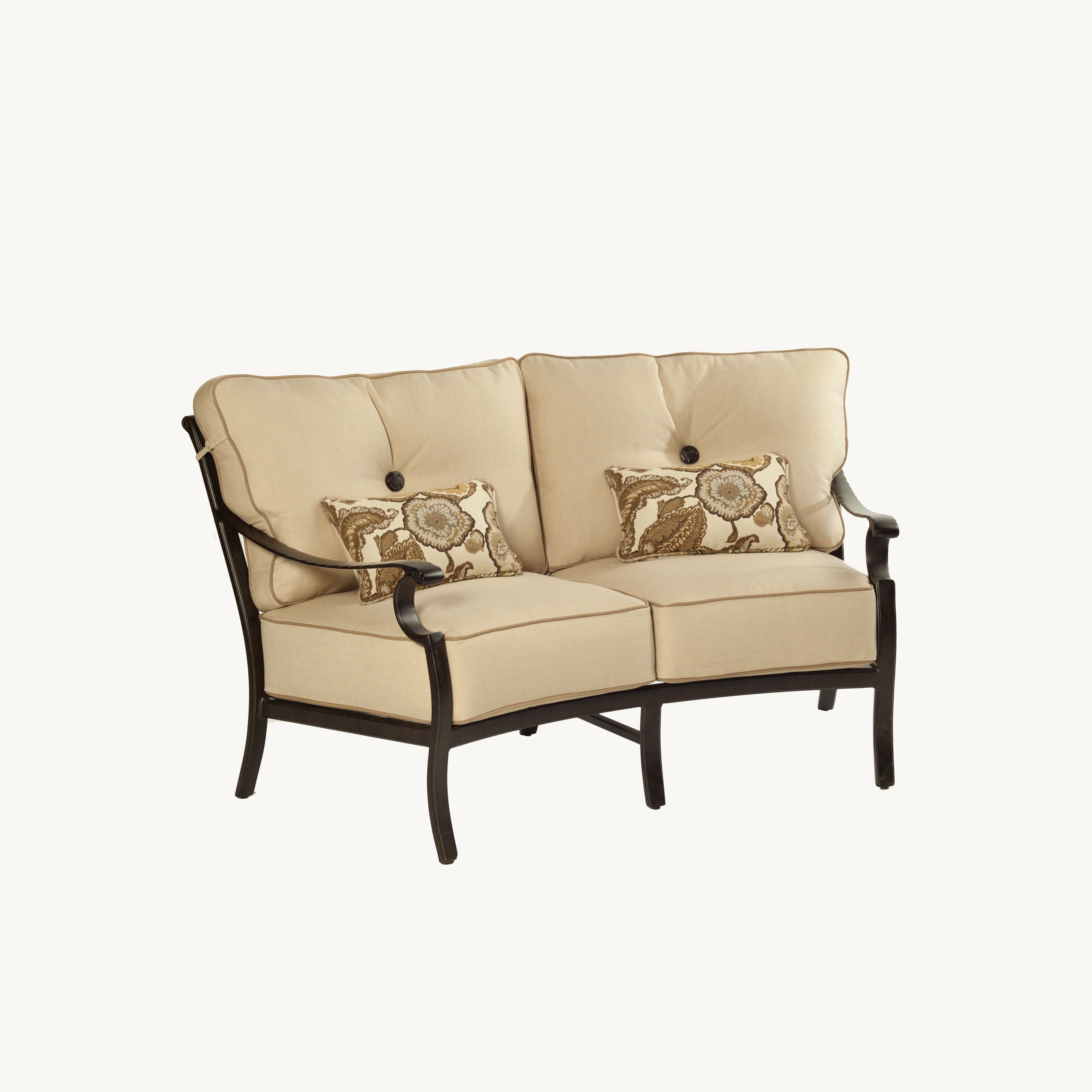 Monterey Cushioned Crescent Loveseat By Castelle