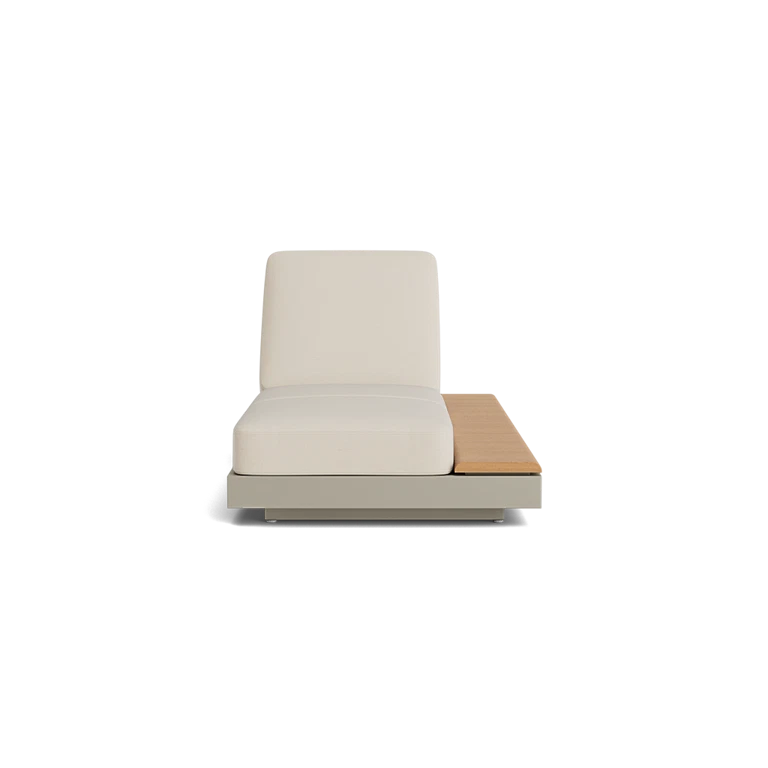 Huntley Chaise Lounge with Teak Sideboard by Brown Jordan