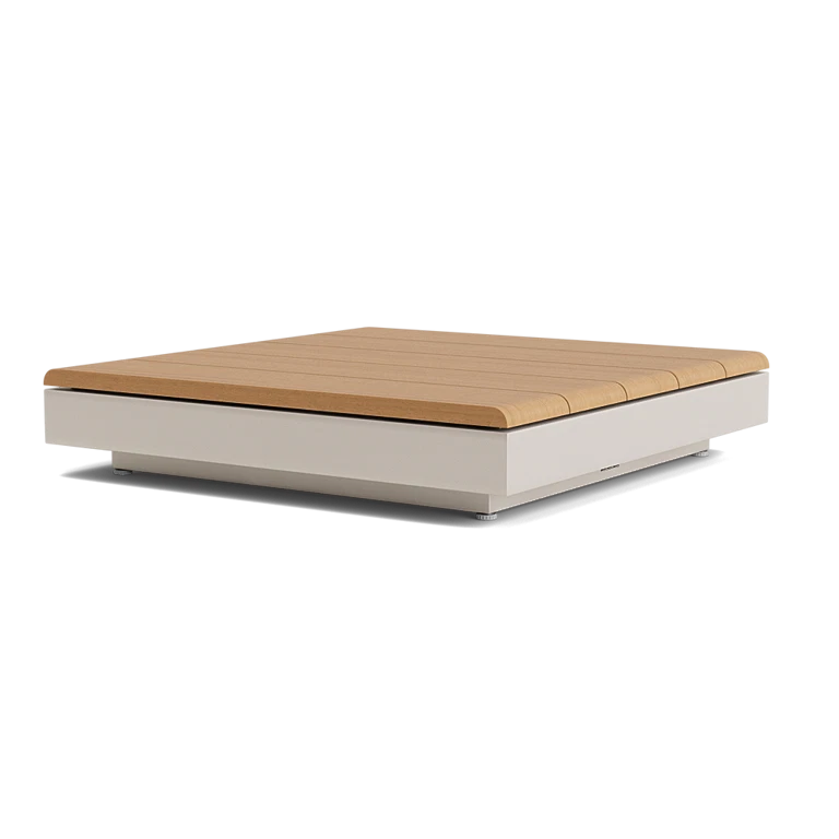 Huntley Low Coffee Table with Teak by Brown Jordan