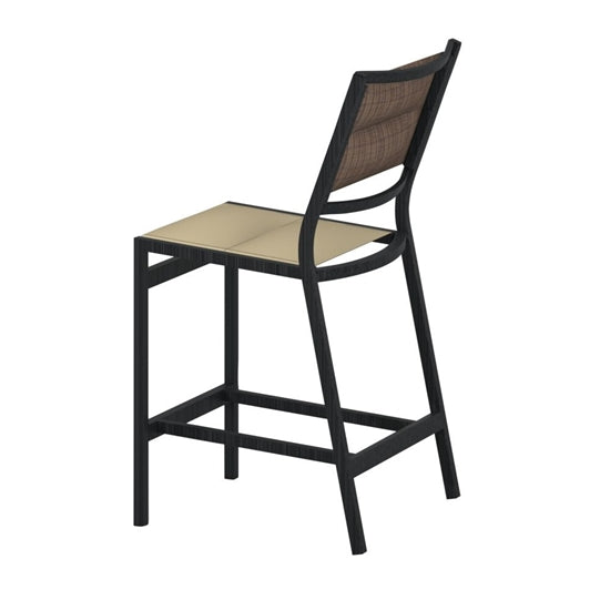 Cabana Club Padded Sling 25" Armless Stationary Counter Height Stool by Tropitone