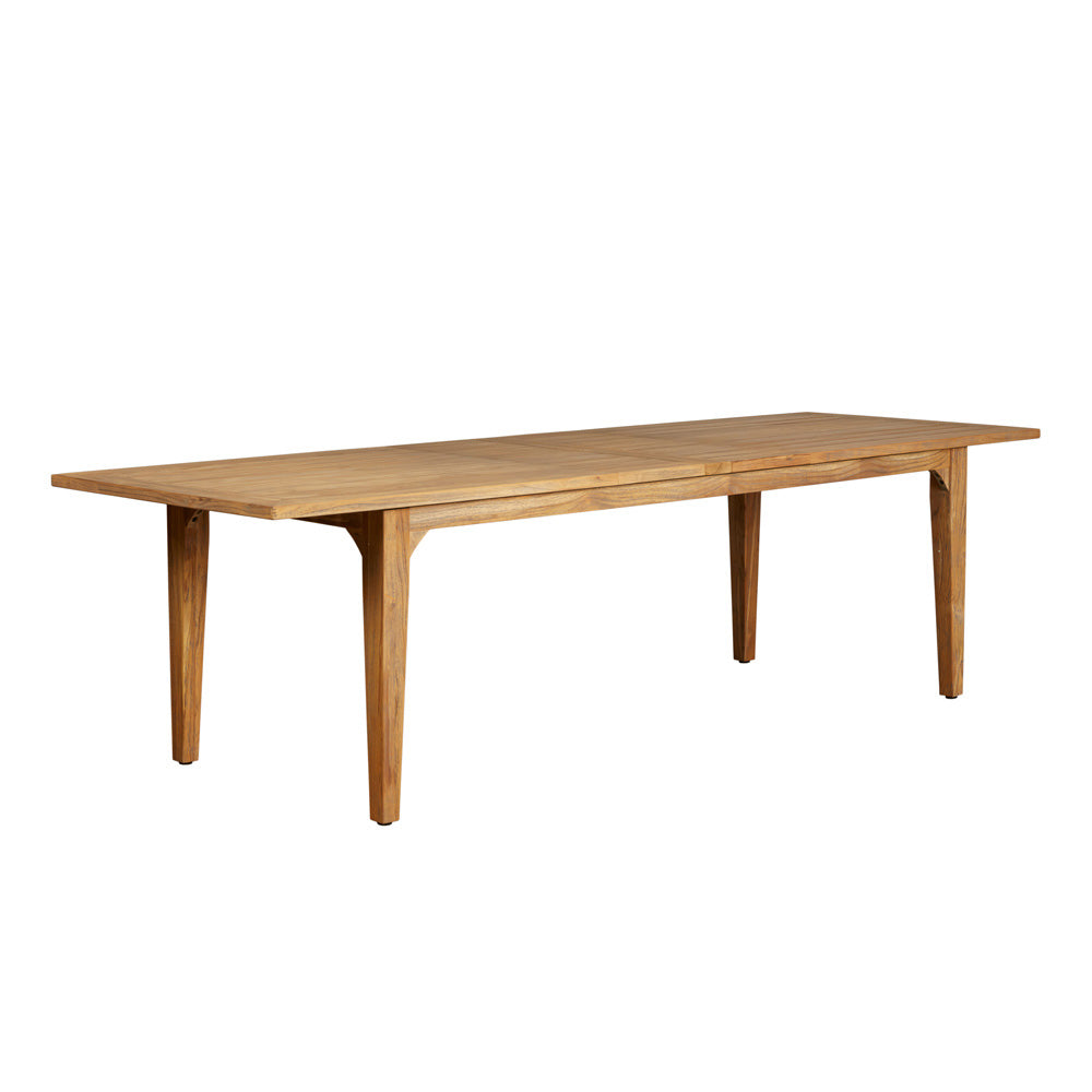 Teak  86-110” Double Butterfly Leaf Umbrella Table by Lloyd Flanders