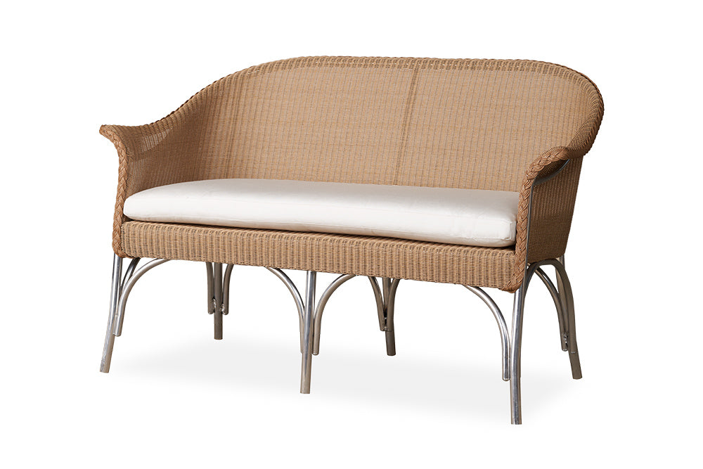 Settee with Padded Seat By Lloyd Flanders
