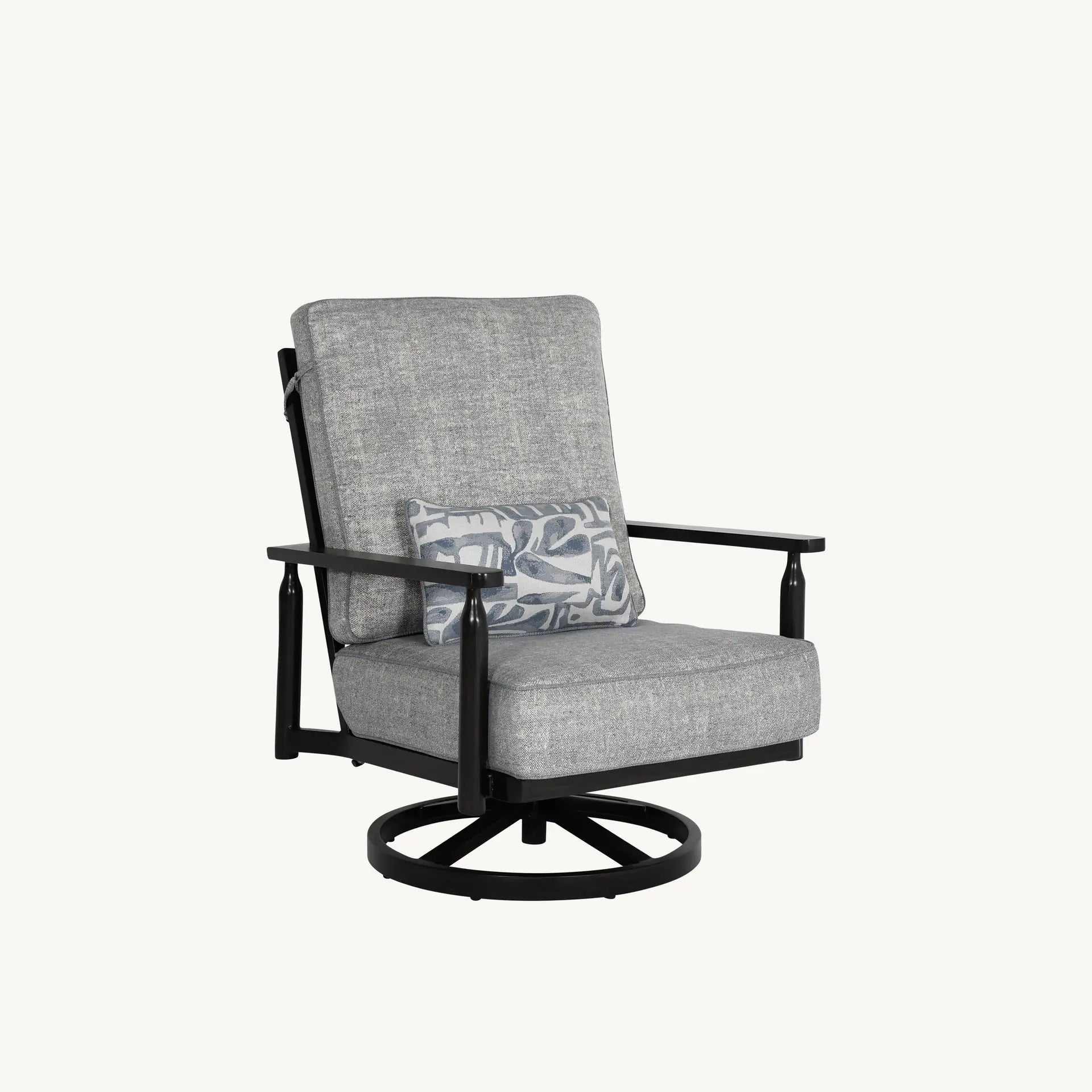 Holland Cushioned High Back Lounge Swivel Rocker By Castelle