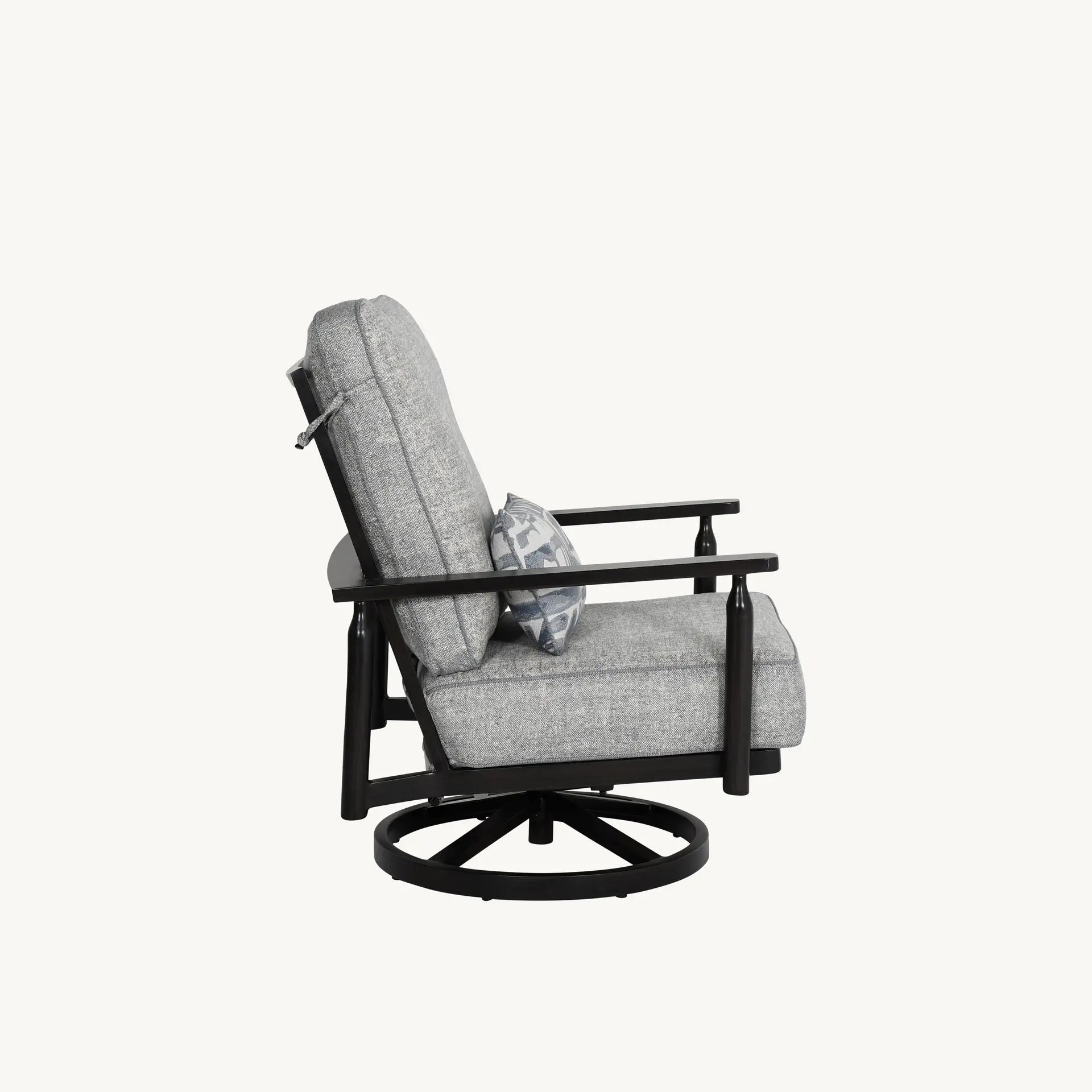 Holland Cushioned High Back Lounge Swivel Rocker By Castelle