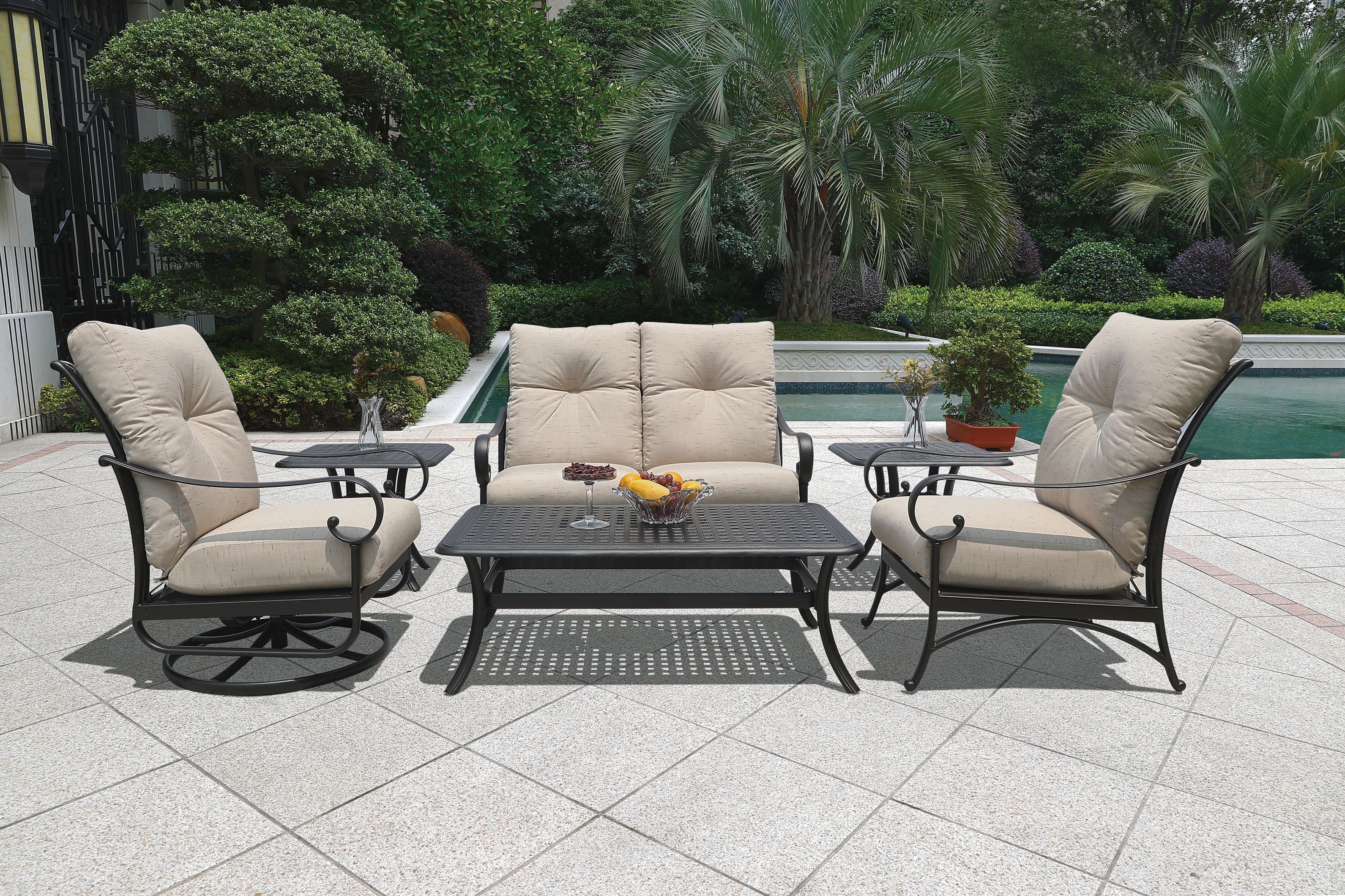 Santa Barbara Club Swivel Rocker with Cushion