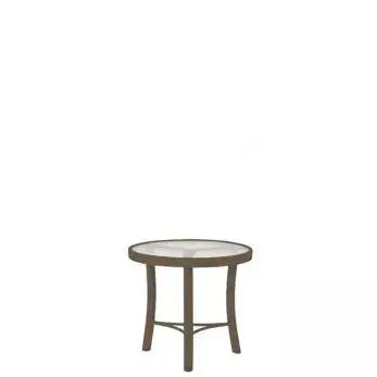 Obscure Glass 20" Round Tea Table by Tropitone