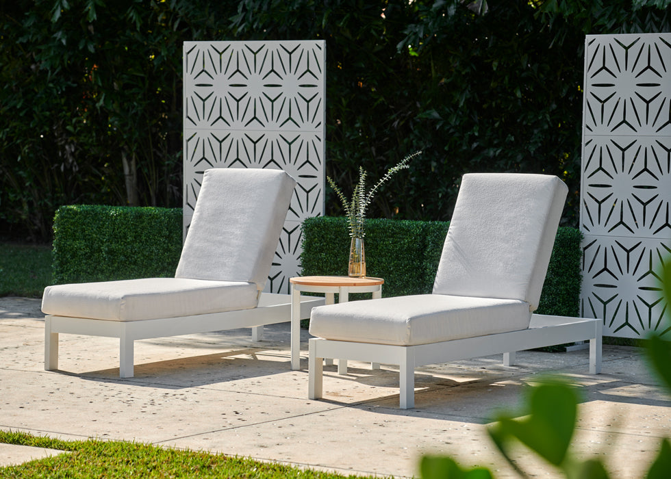 Leeward MGP Cushion Three Position Lay-flat Armless Chaise