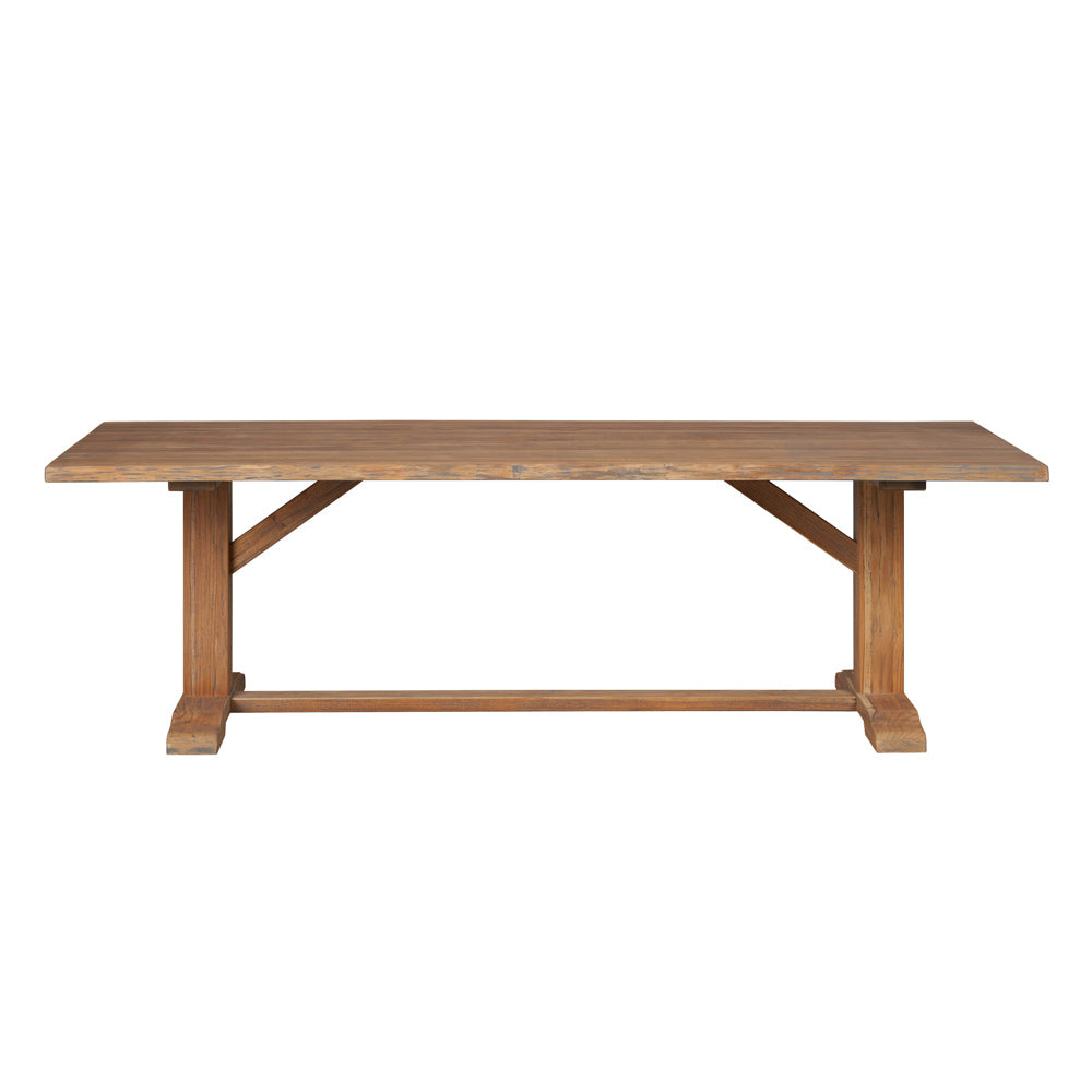 Teak 99” Rectangular Live Edge Dining Table by Lloyd Flanders