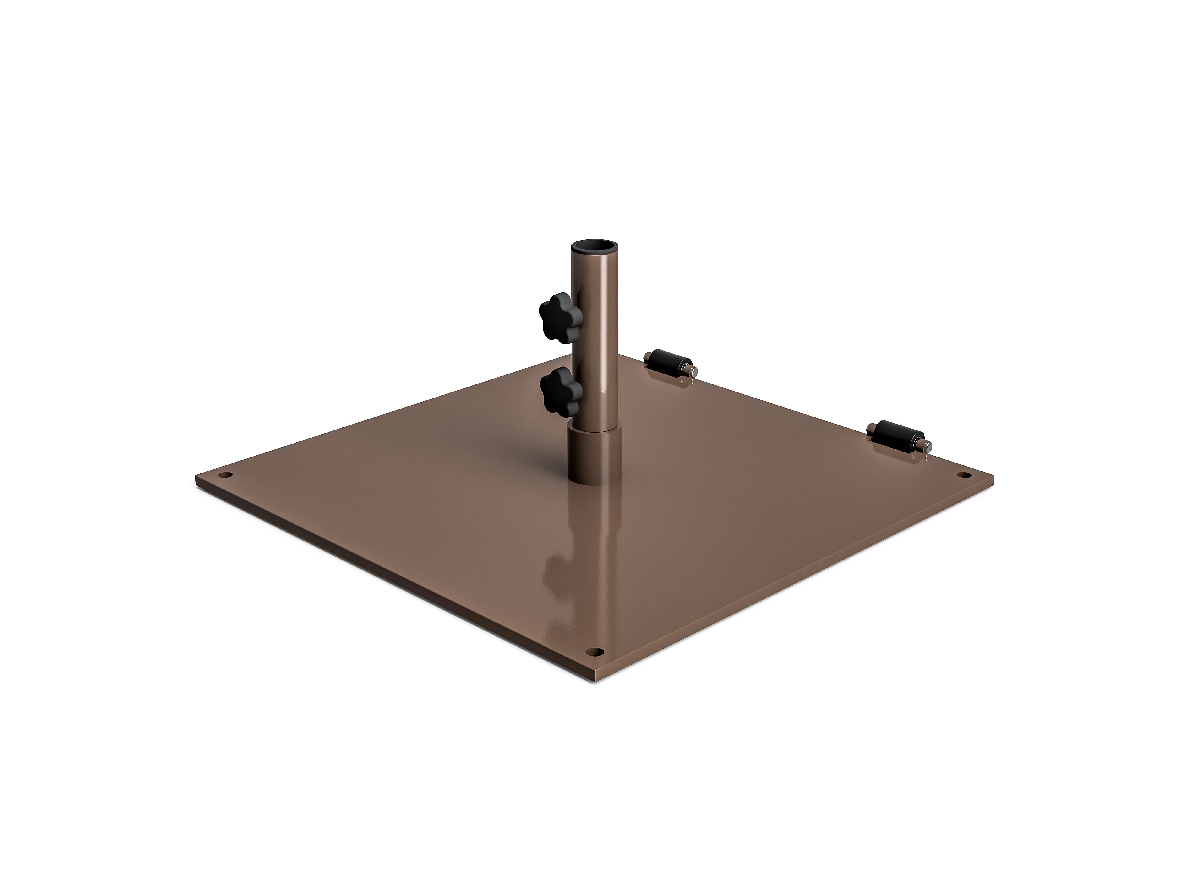 75LB Steel Plate Base with Side Wheel - Thumbnail 2