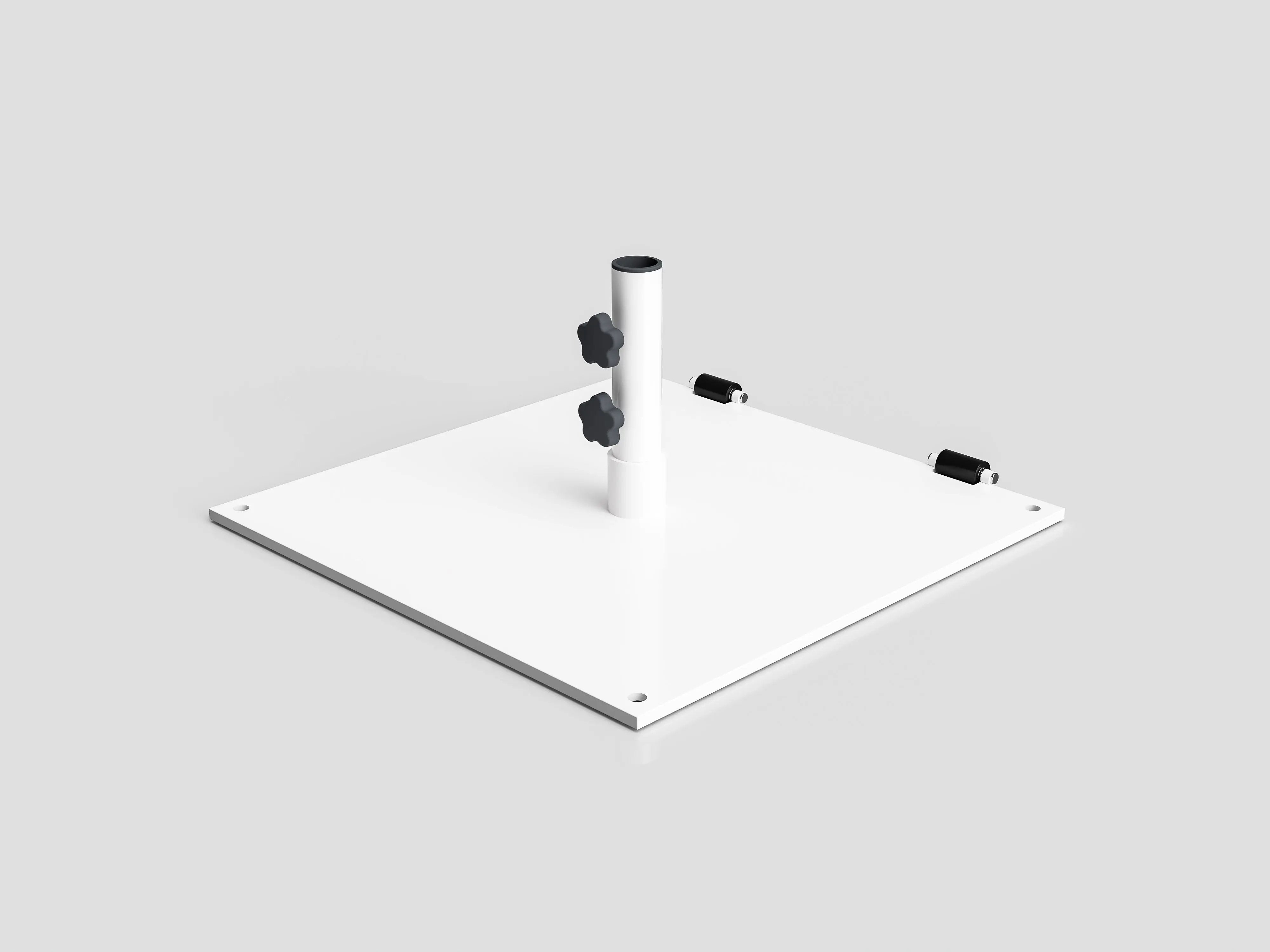 75LB Steel Plate Base with Side Wheel - Thumbnail 3