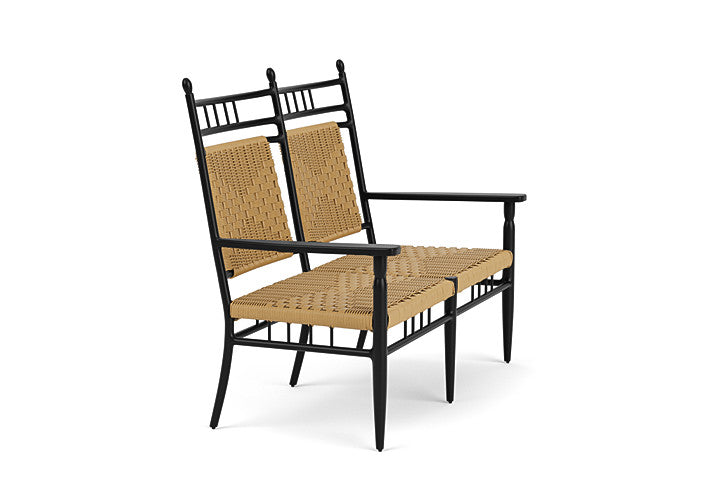 Low Country Cushionless Settee by Lloyd Flanders