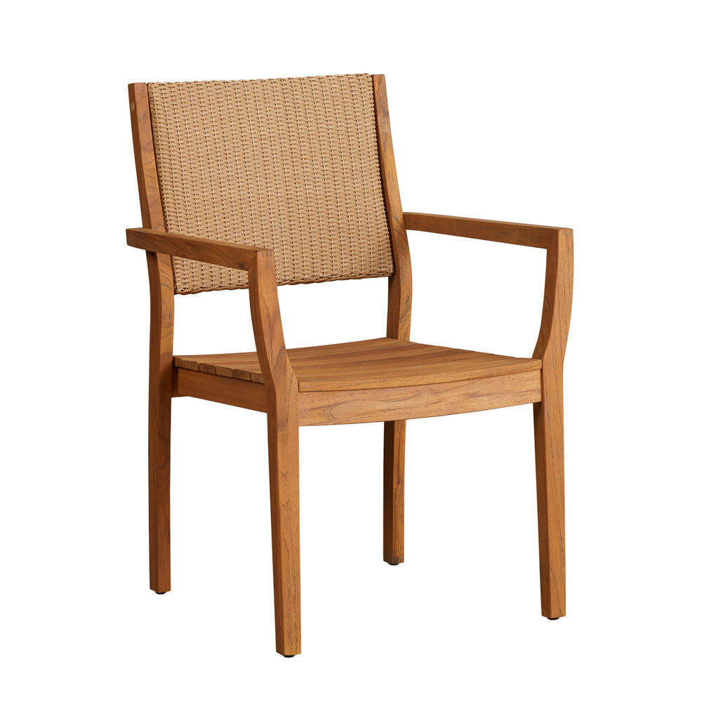 Teak Loom Back Teak Dining Armchair by Lloyd Flanders