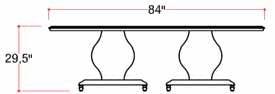 Antigua 84" Rectangle Dining Table by Patio Renaissance