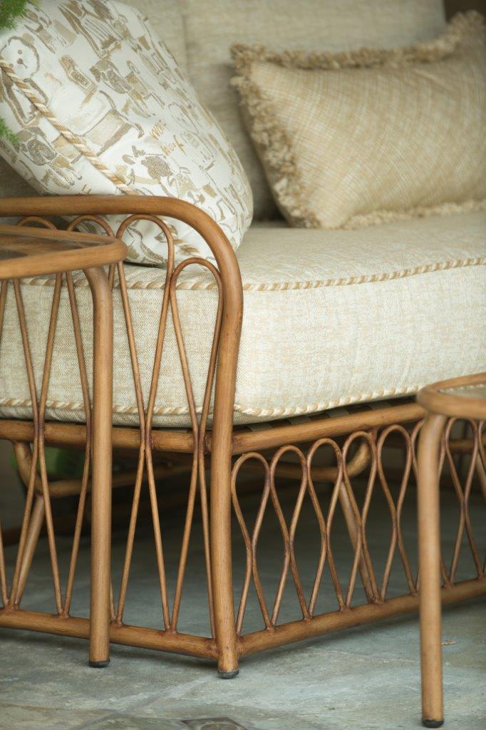 Cane Sofa By Woodard