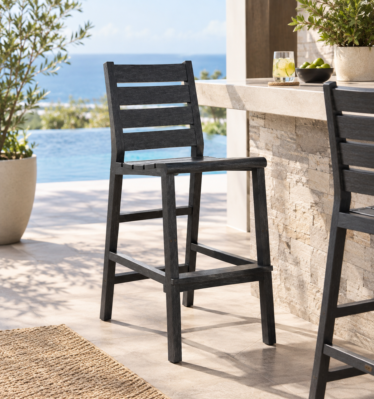 Harbor Armless Stationary Counter Stool by Tropitone