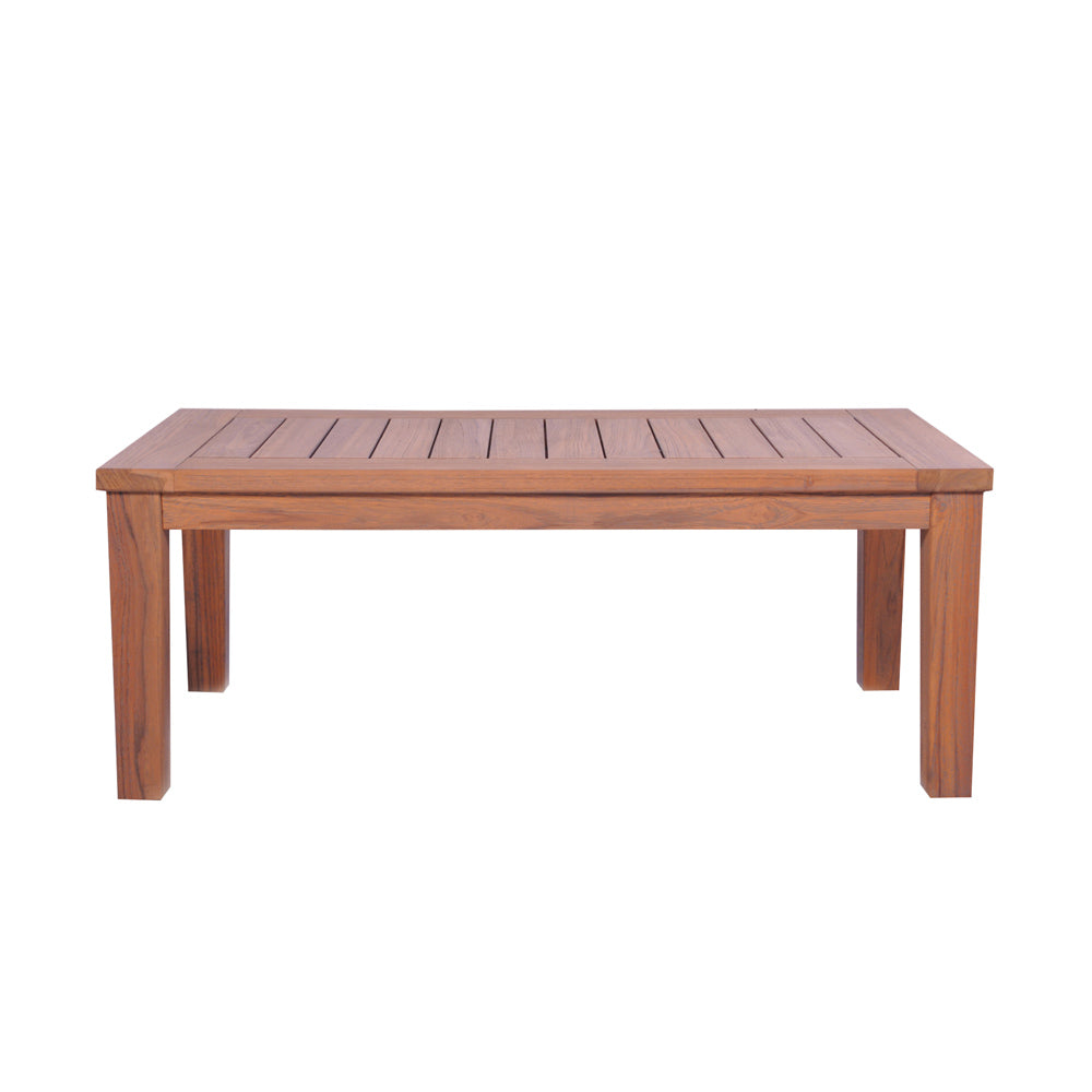 Teak 45” Rectangular Tapered Leg Cocktail Table by Lloyd Flanders