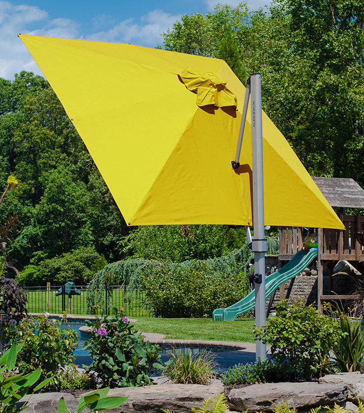 10F X 10F Square Aurora Premium Fiberglass Cantilever Umbrella by Frankford
