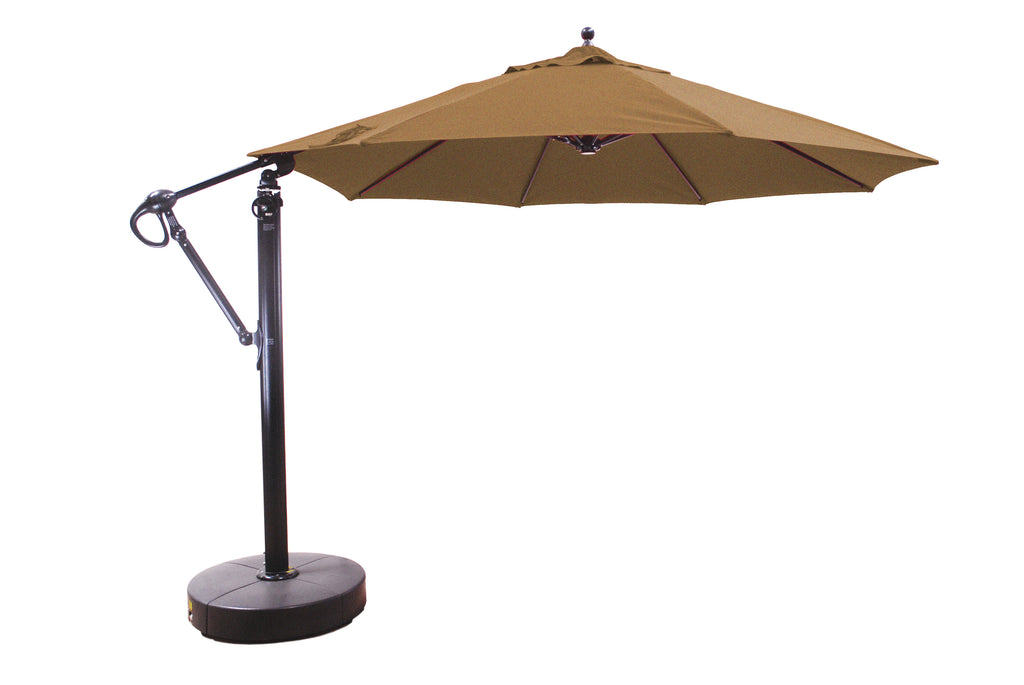 galtech sunbrella patio umbrella 11F Octagonal Cantilever Umbrella With Base by Galtech