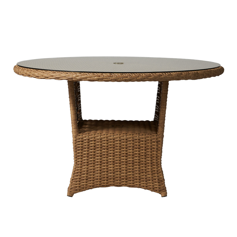 Magnolia 48" Round Umbrella Dining Table by Lloyd Flanders
