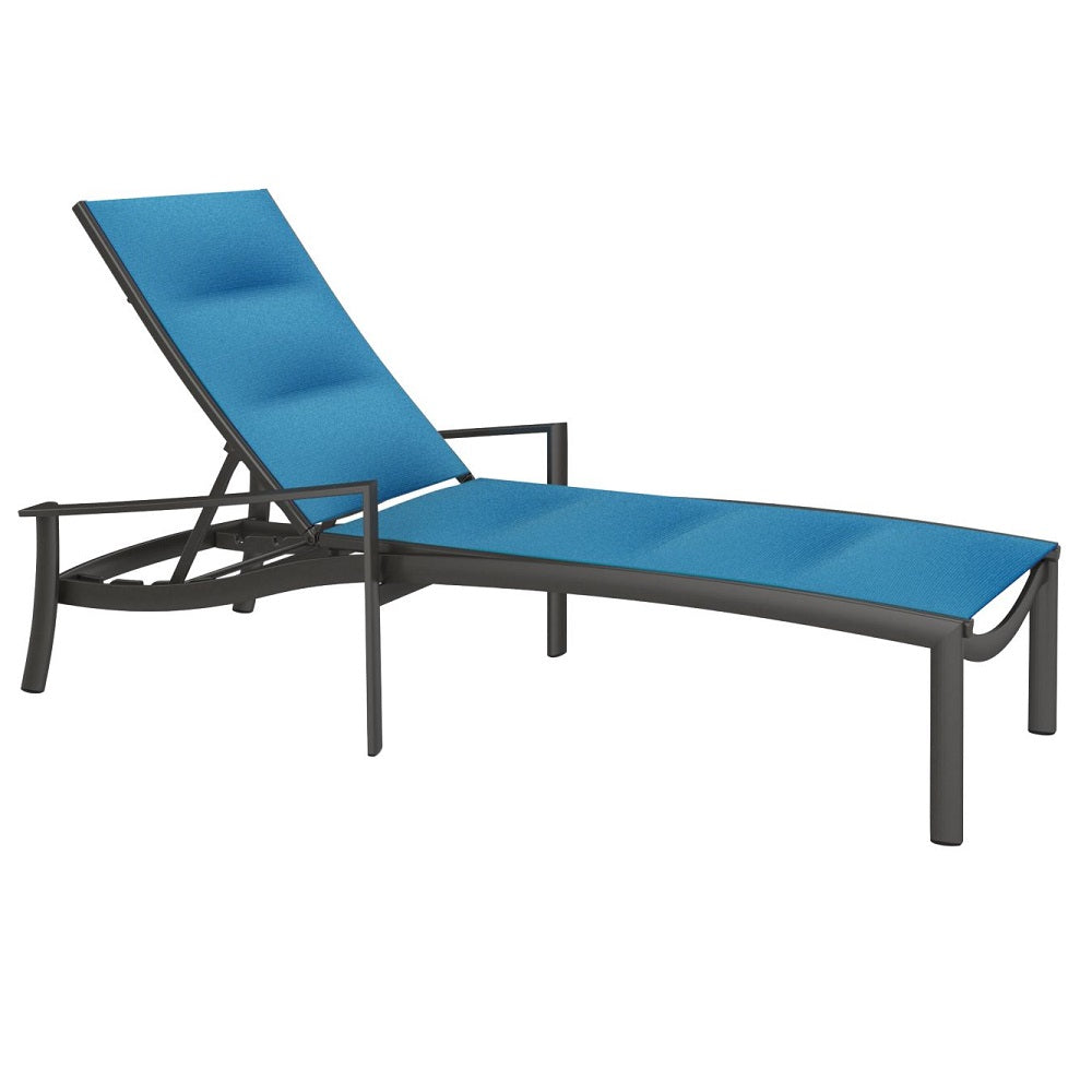 Kor Chaise Lounge with Arms Replacement Padded Sling by Tropitone