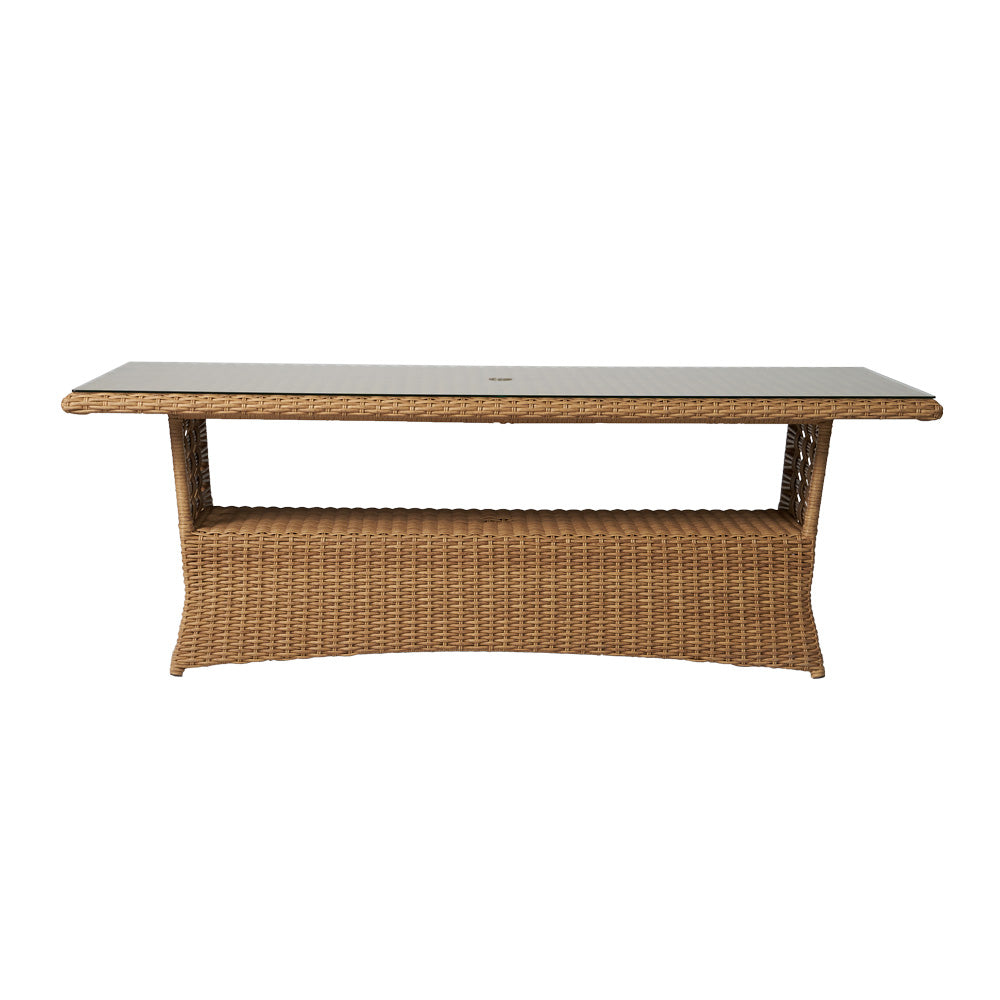 Magnolia 84" Rectangular Umbrella Dining Table by Lloyd Flanders