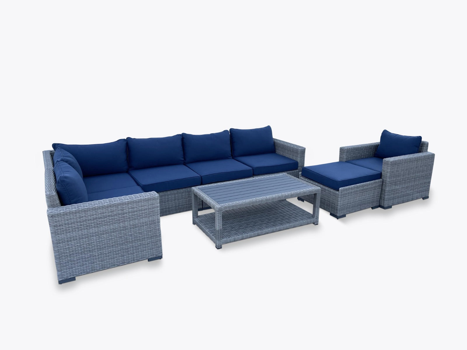Sectional Wicker Club Set 8PC By CPPlus