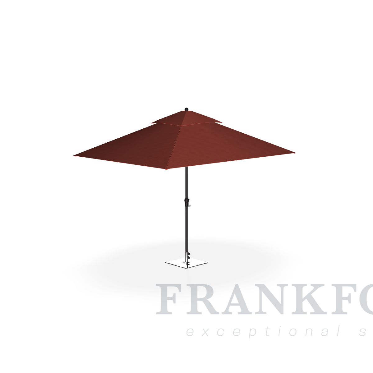 8" X 10F Rectangle Auto Tilt Monterey Fiberglass Umbrella by Frankford