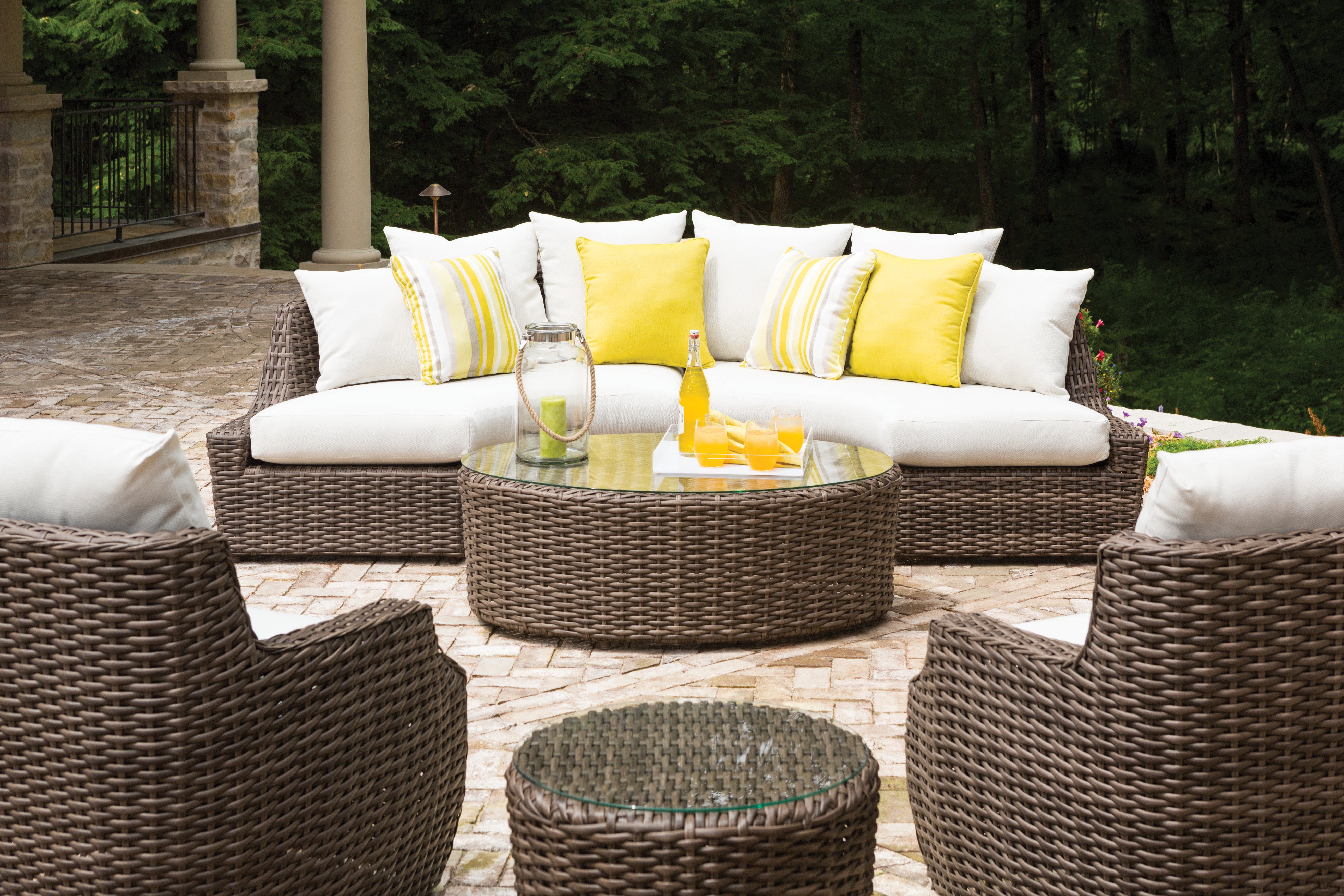 Largo Right Arm Curved Sofa Sectional Replacement Cushion by Lloyd Flanders