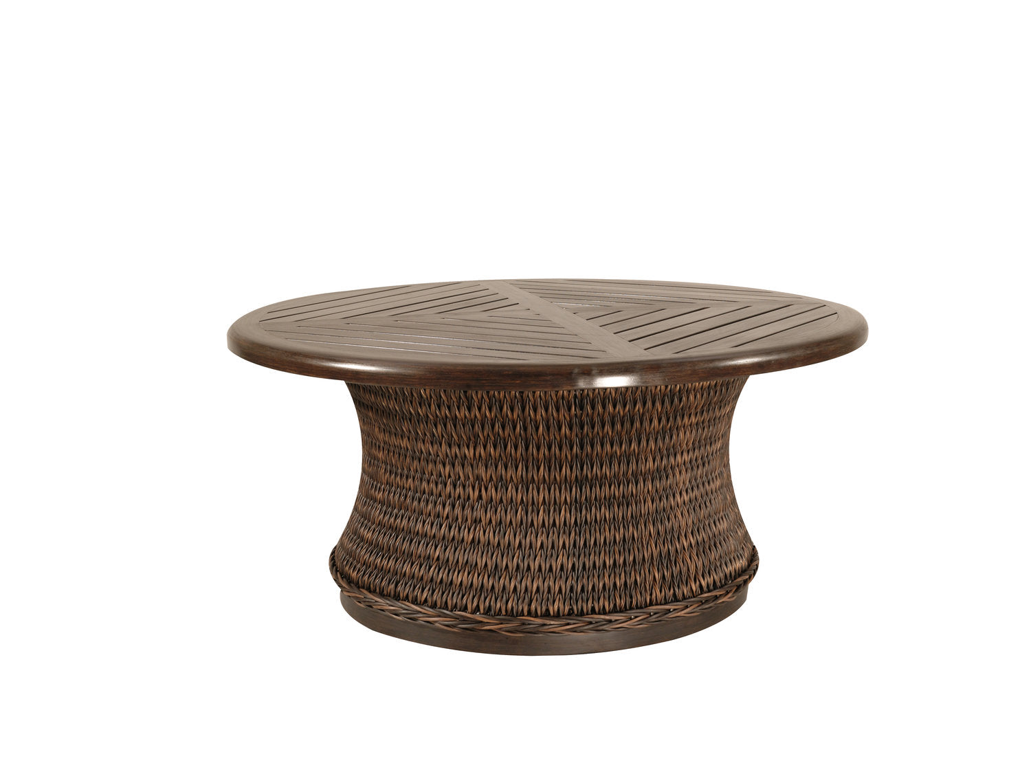 Monticello Round Woven Coffee Table By Patio Renaissance
