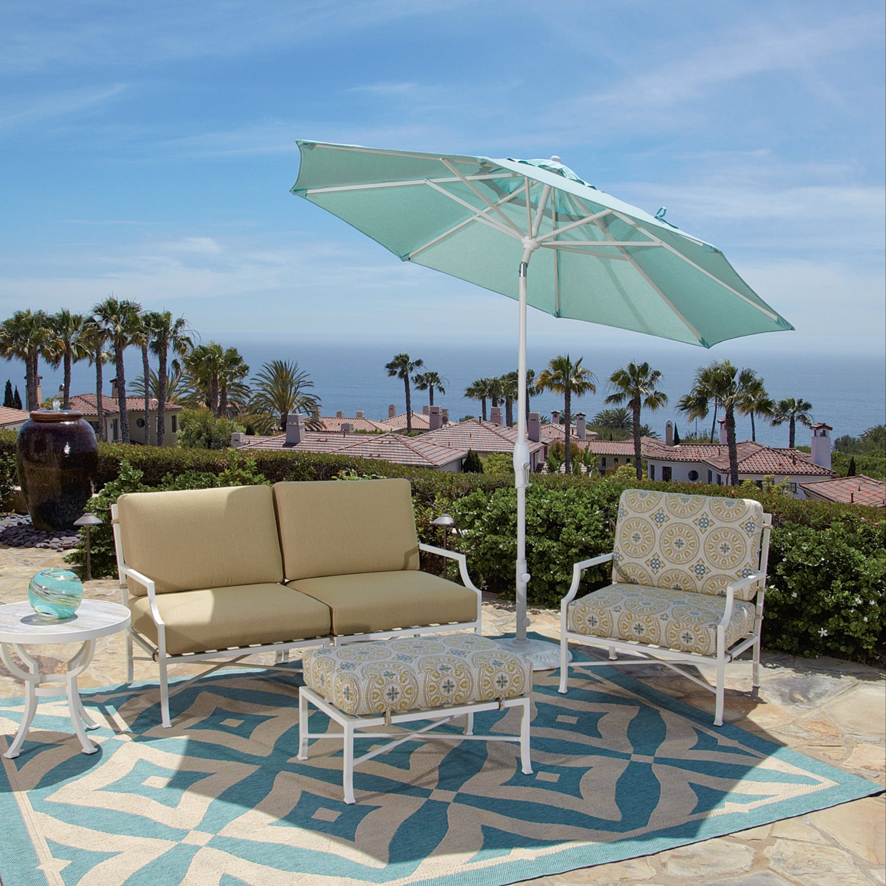 9' Auto Tilt Market Umbrella