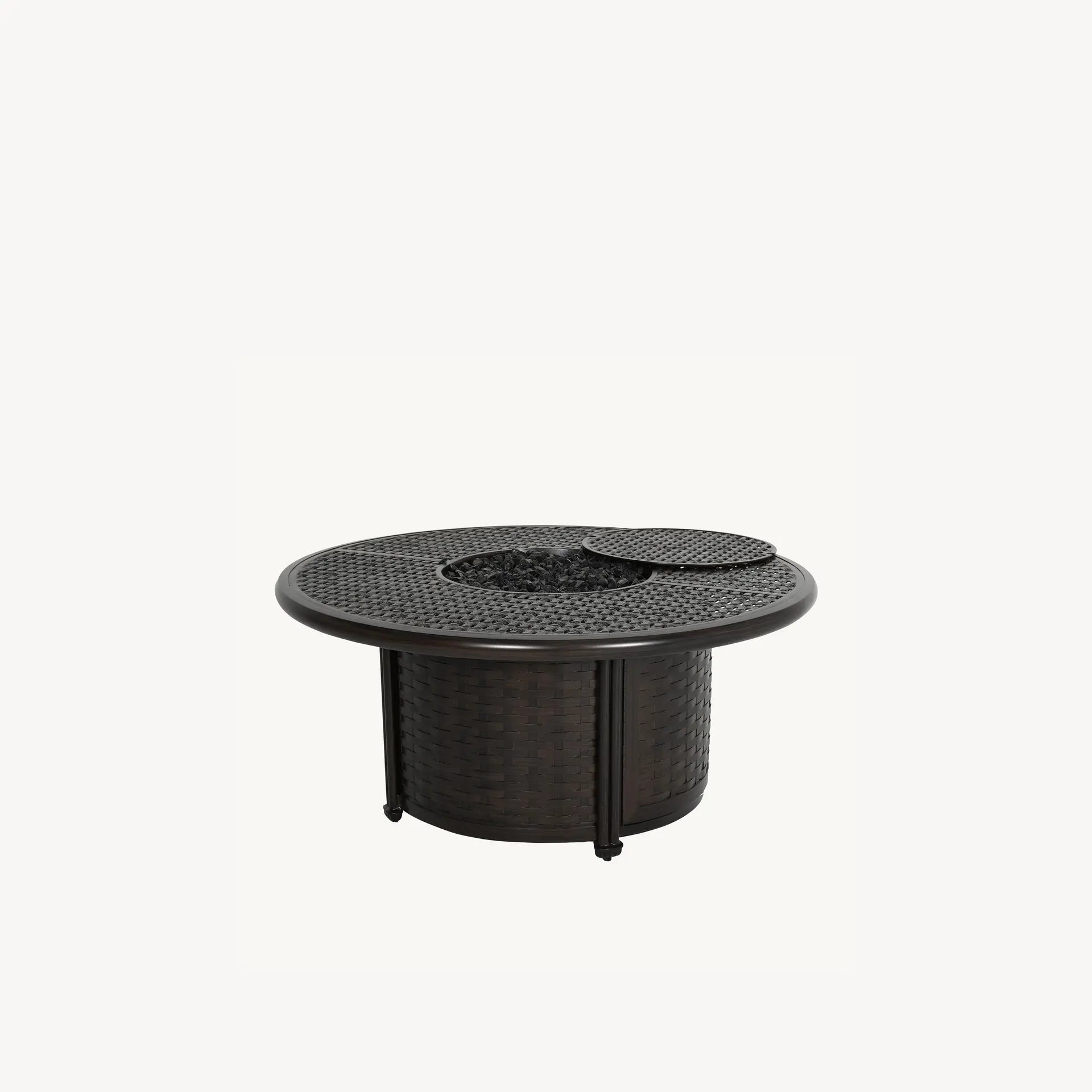 Coco 48" Round Coffee Table with Firepit By Castelle