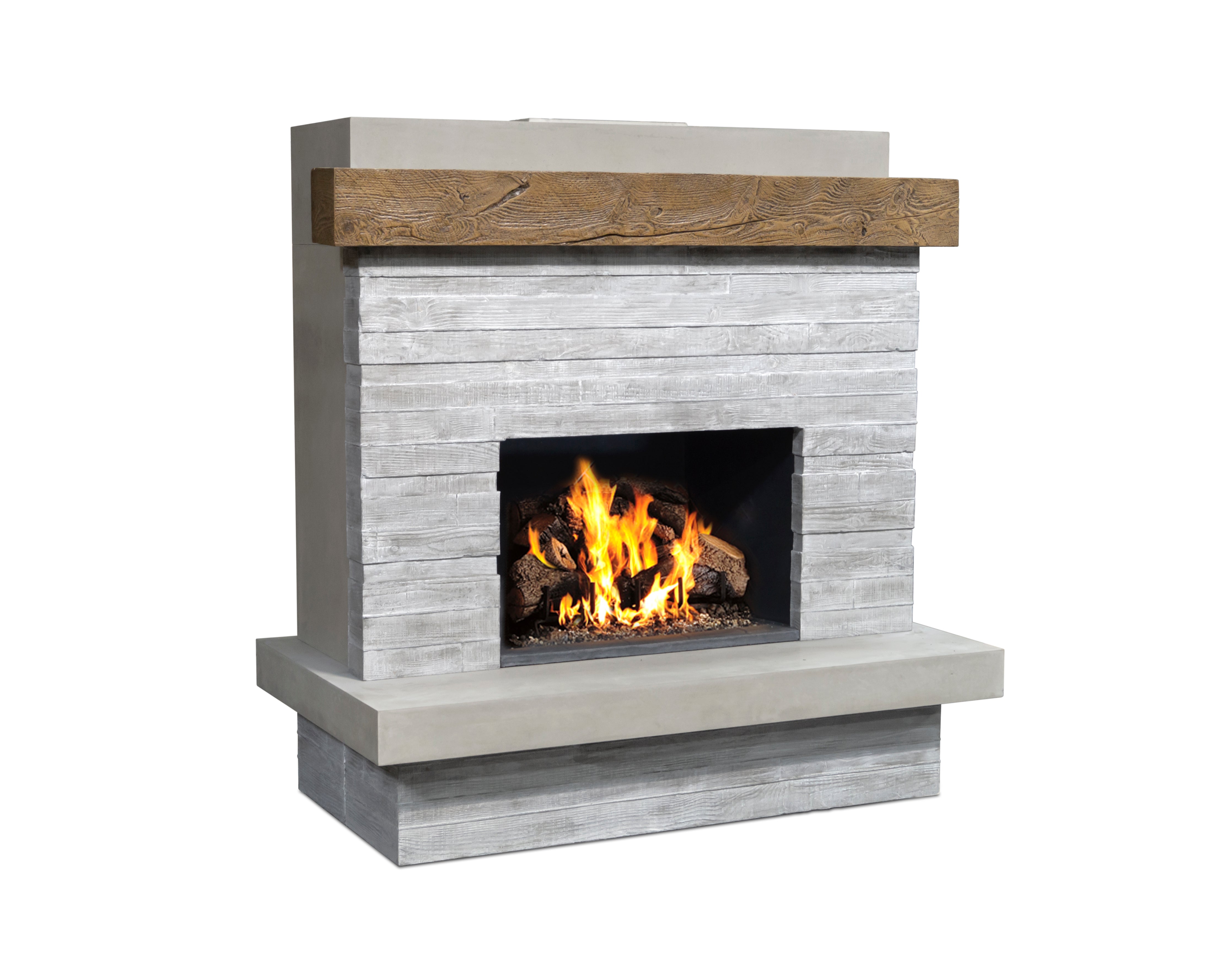 Brooklyn Smooth Outdoor Gas Fireplace by American Fyre Designs