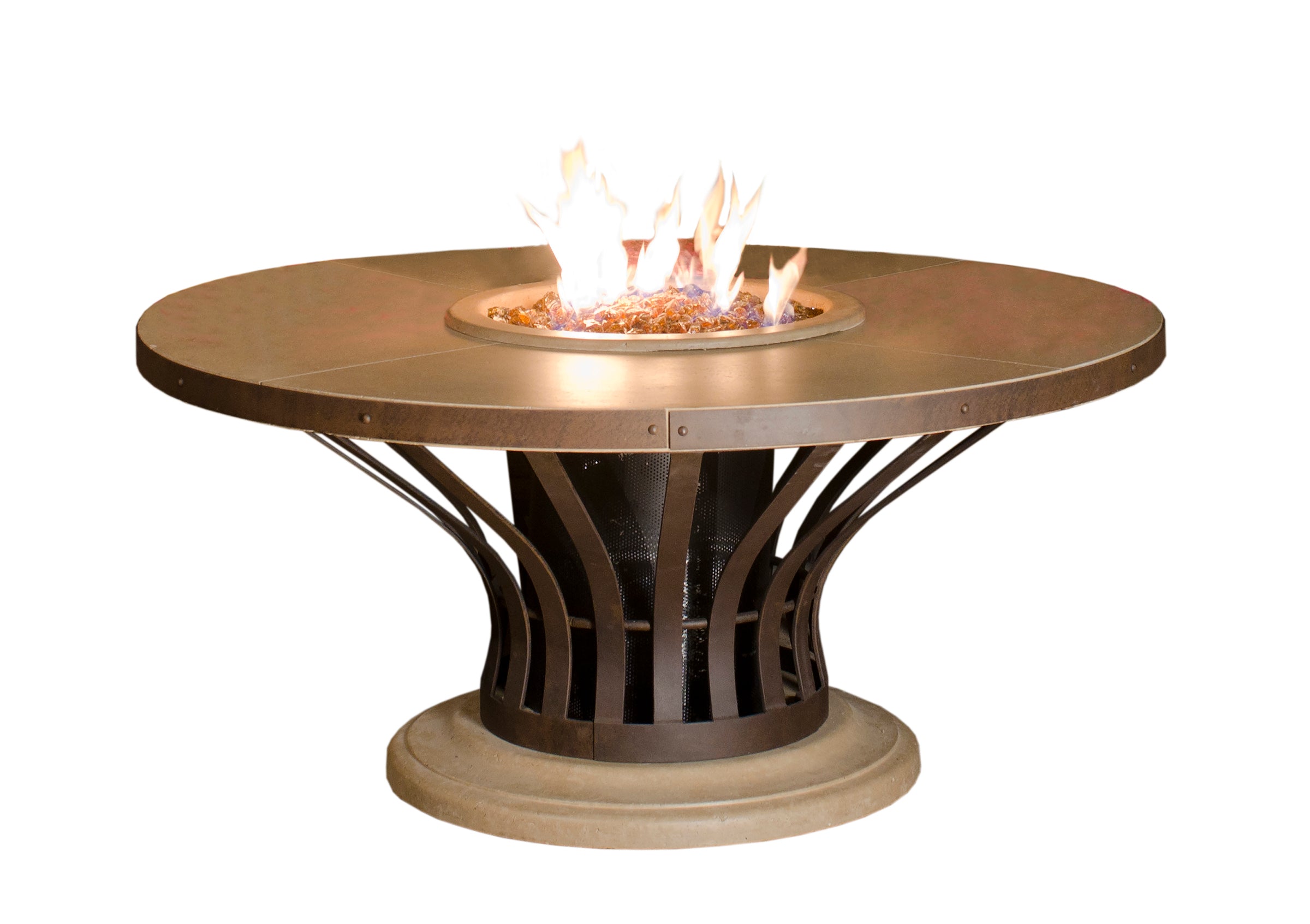 54" Dia. Fiesta Round Fire table  by American Fyre Design