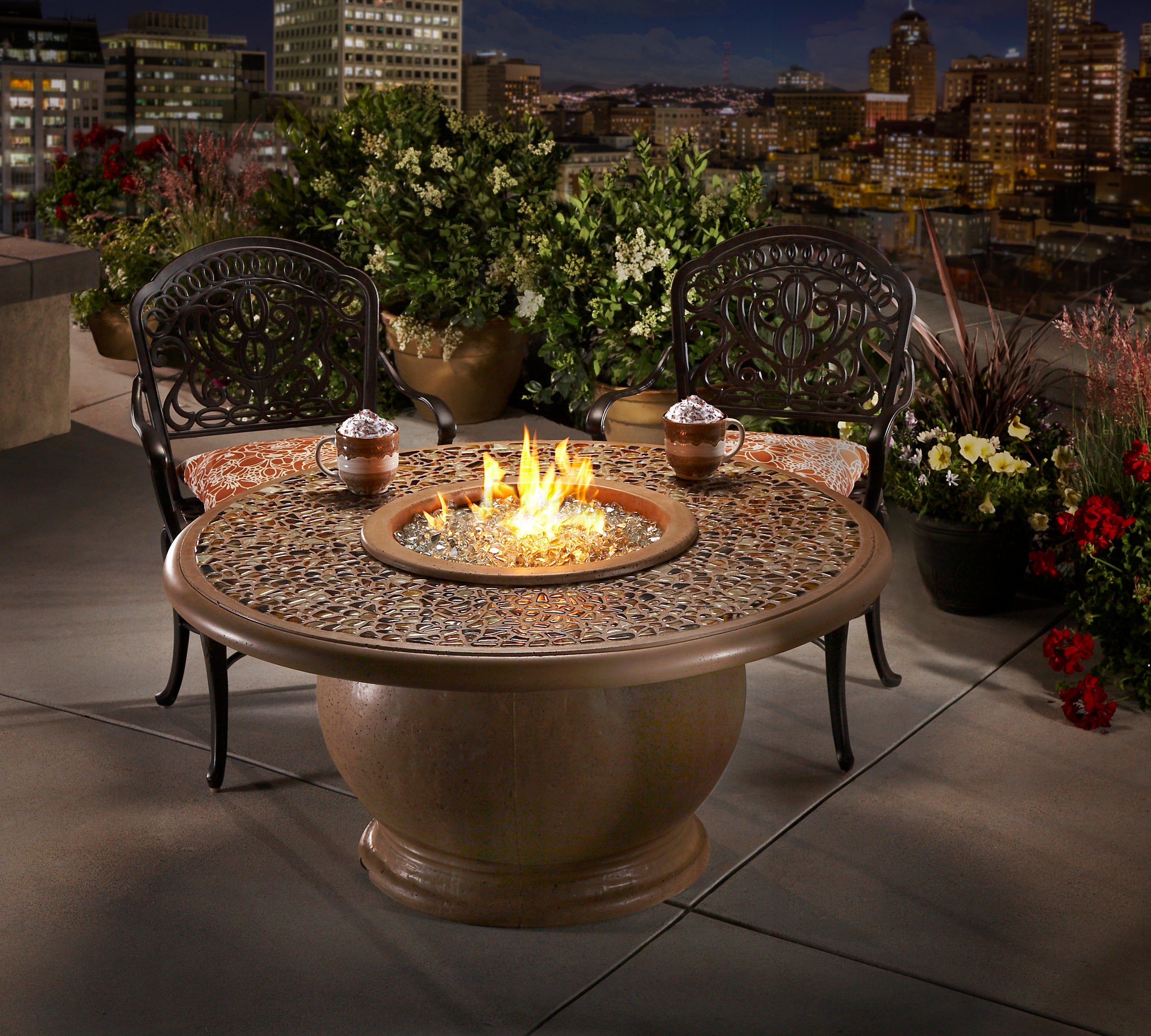 48" Dia. Amphora Round Fire table  by American Fyre Design