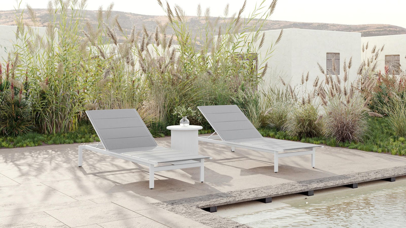 Palma Side Table - White by Azurro Living