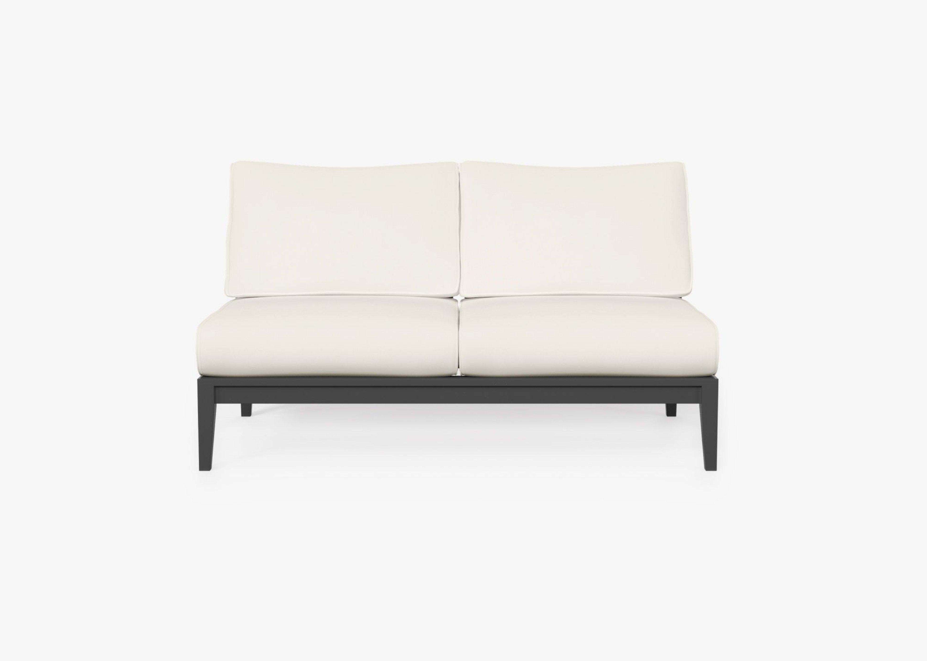 Aluminum Outdoor Armless Loveseat