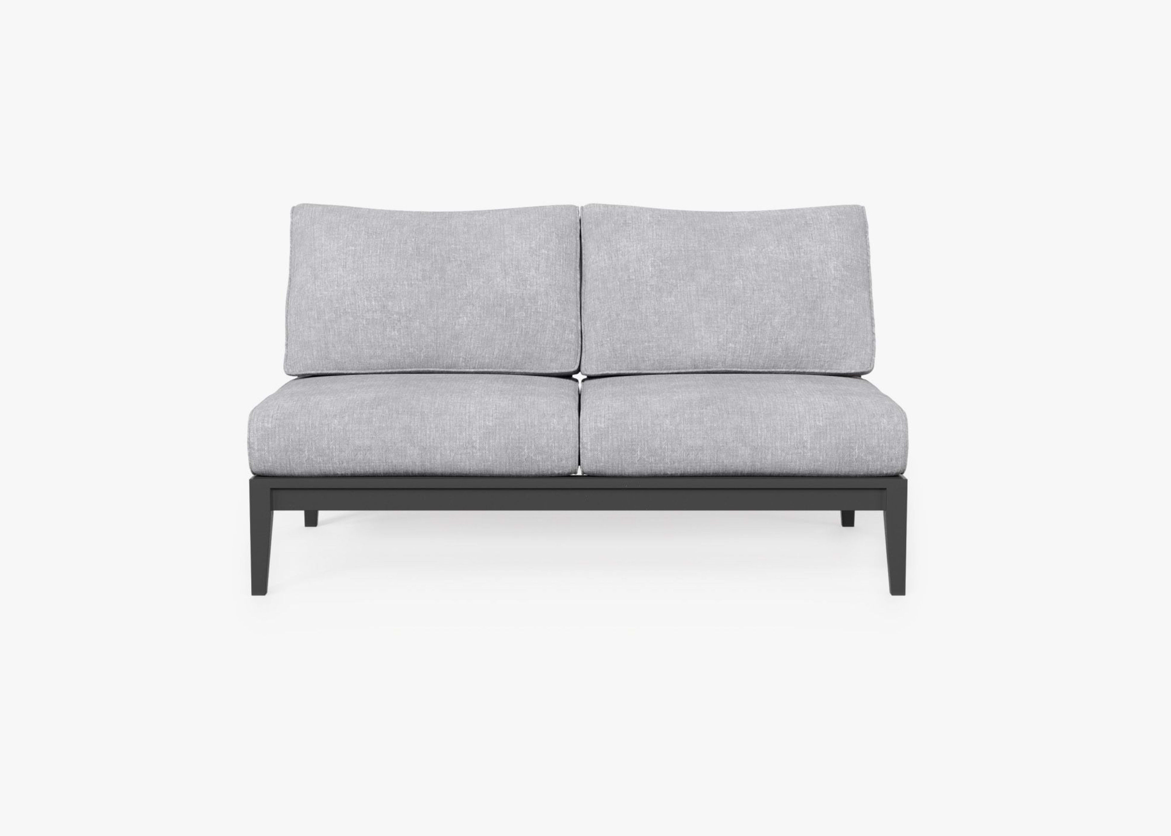 Aluminum Outdoor Armless Loveseat