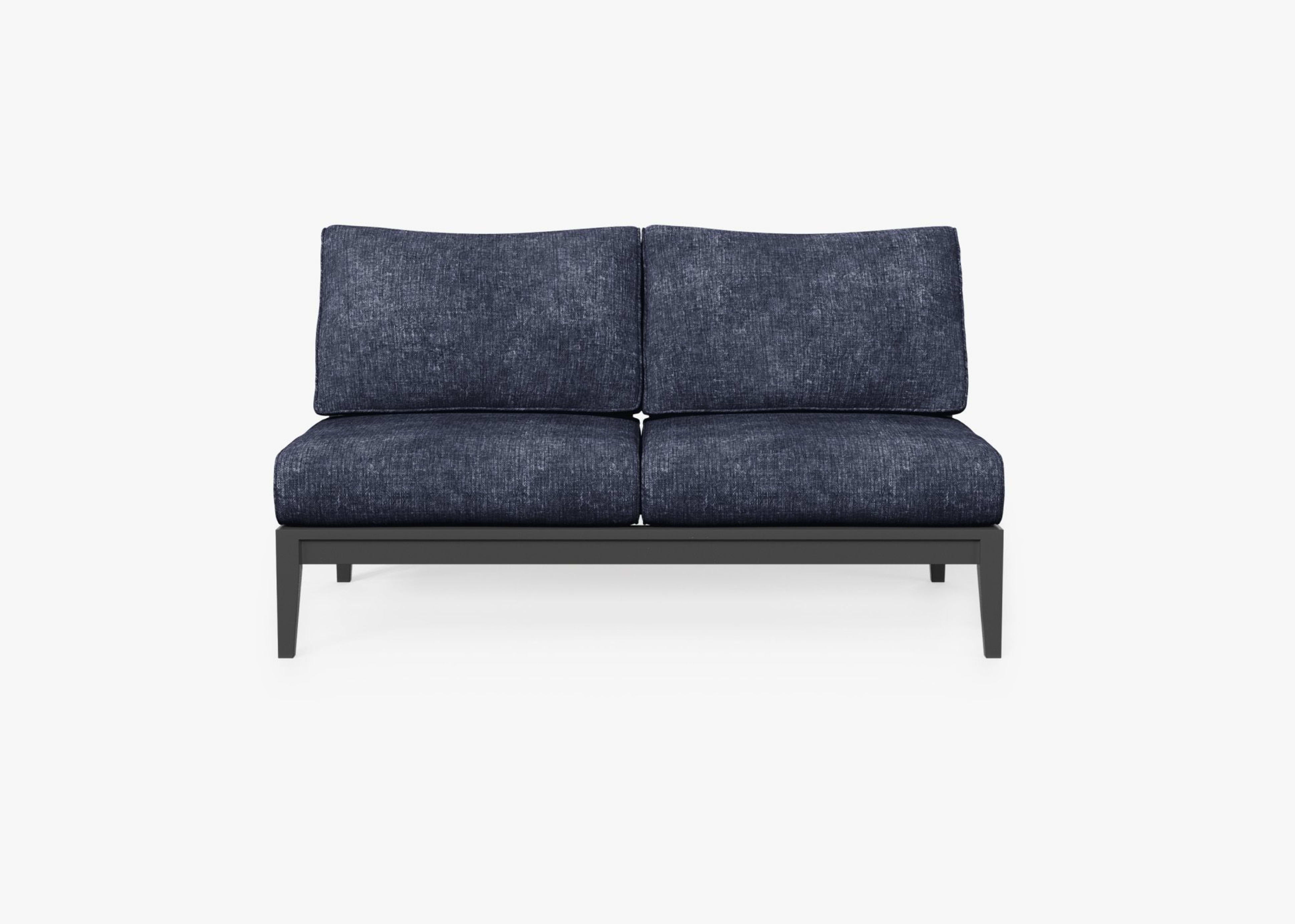 Aluminum Outdoor Armless Loveseat