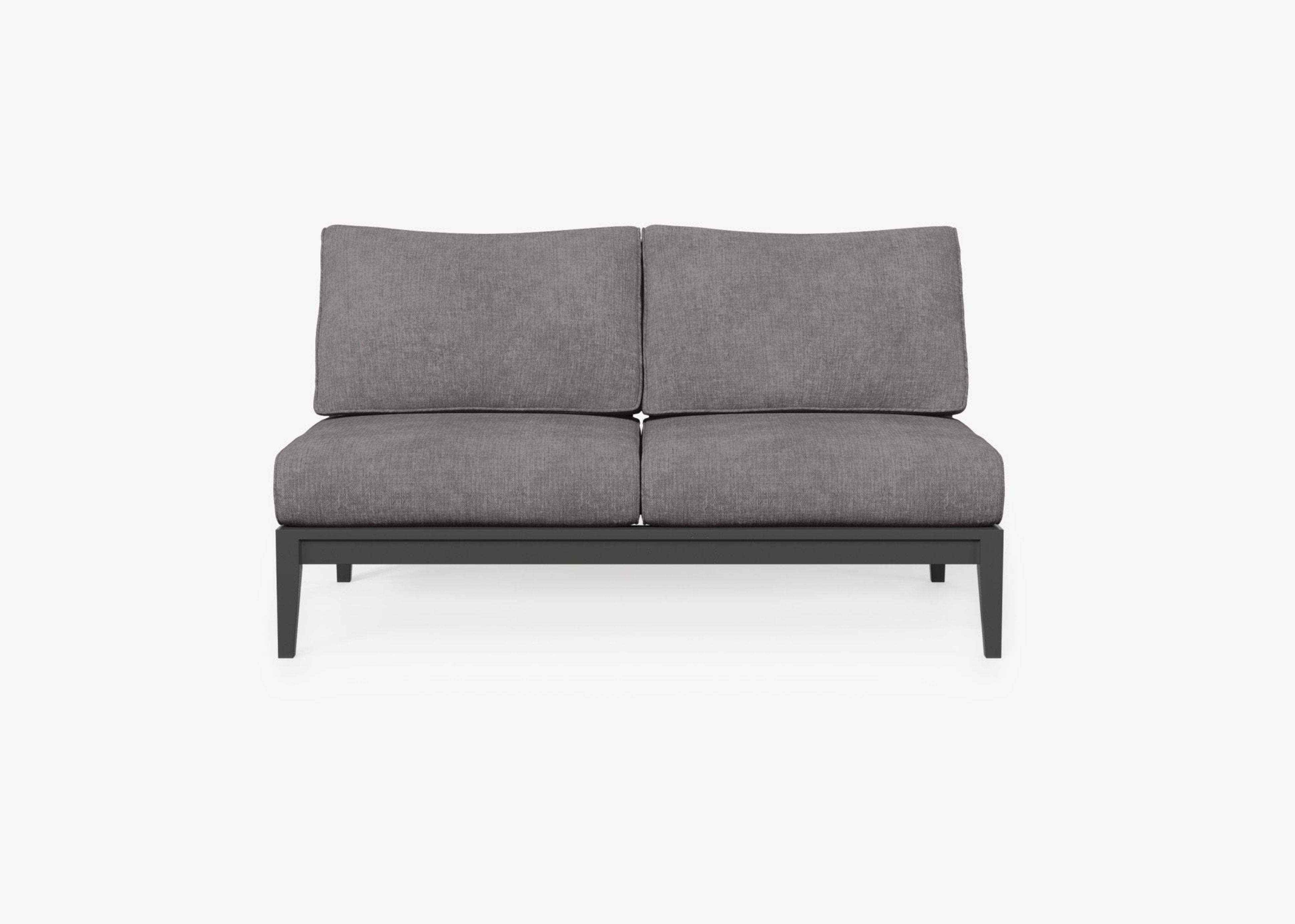 Aluminum Outdoor Armless Loveseat