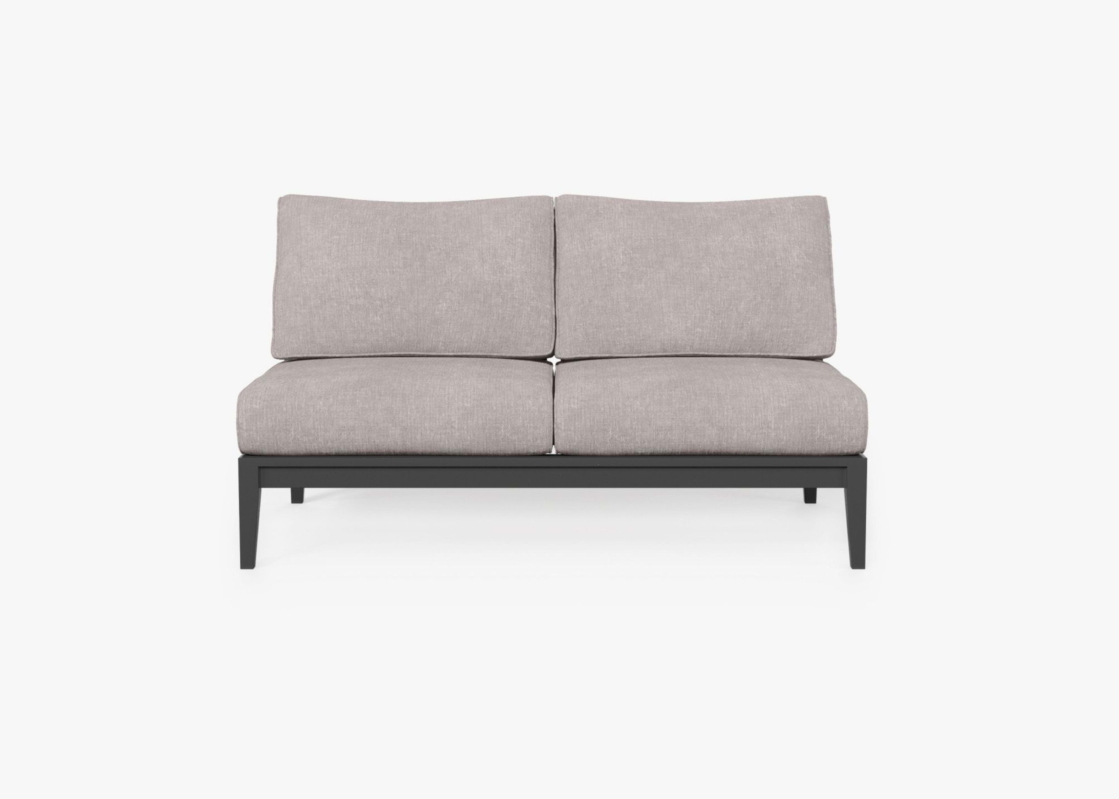 Aluminum Outdoor Armless Loveseat