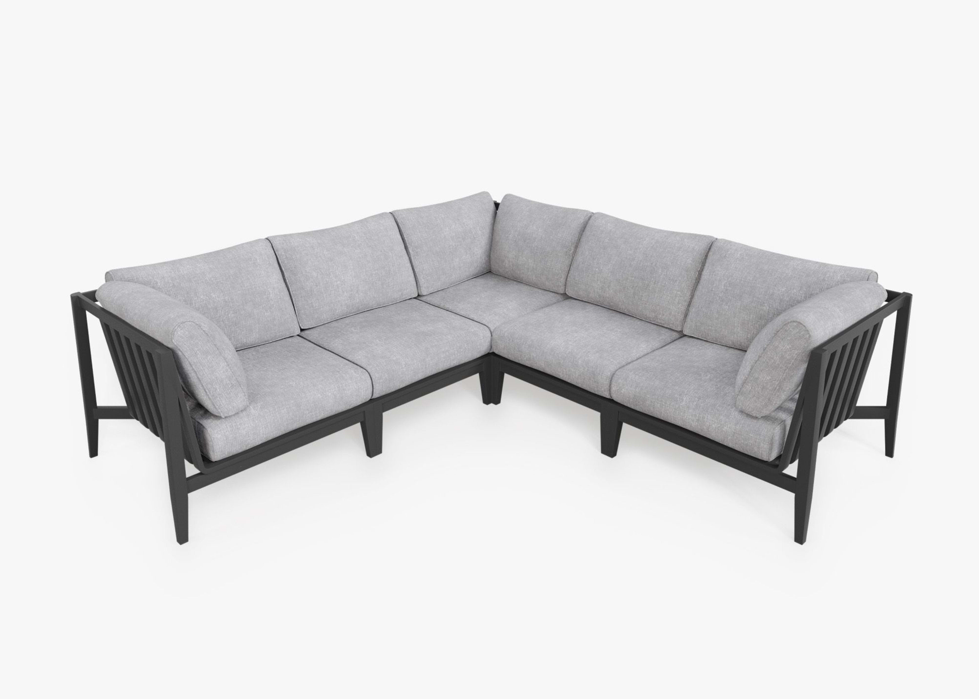 Aluminum Outdoor Corner Sectional - 5 Seat