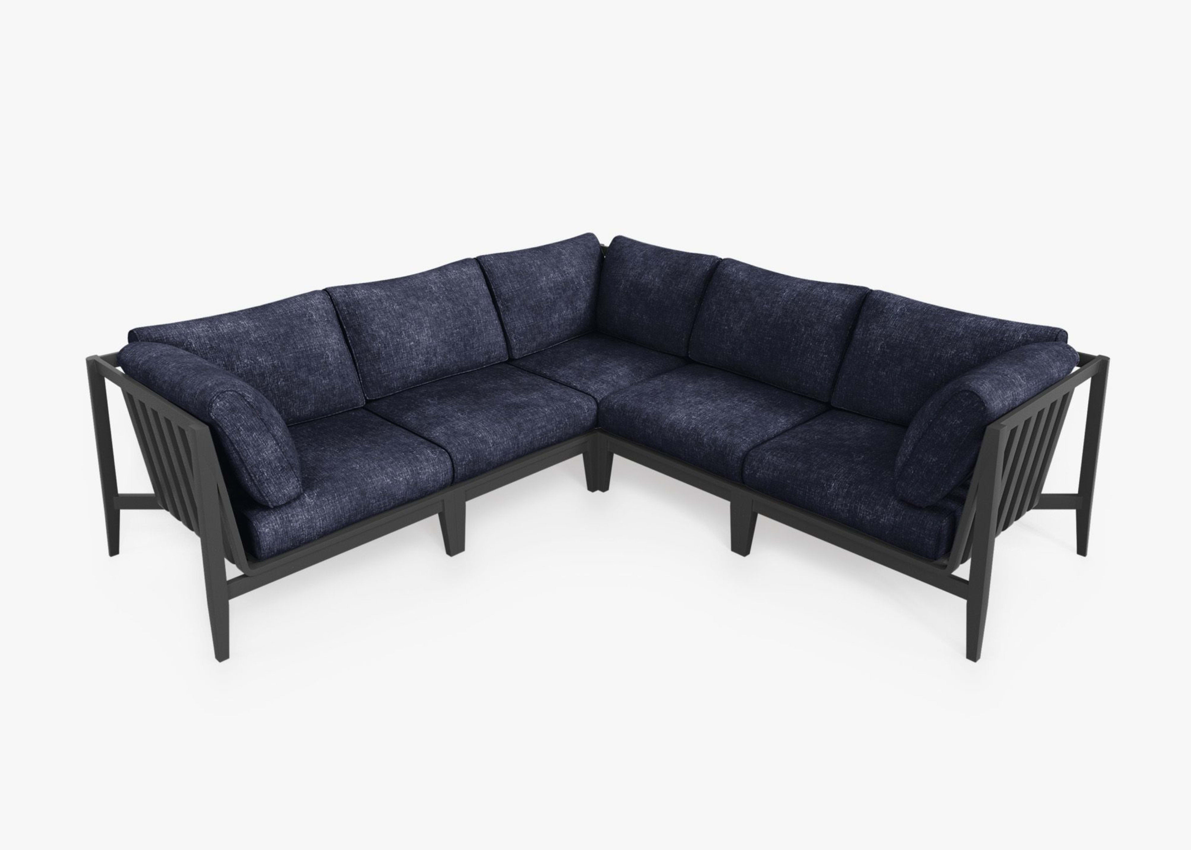 Aluminum Outdoor Corner Sectional - 5 Seat