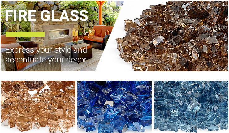 1/4" Premium Reflective Fire Glass by American Fire glass