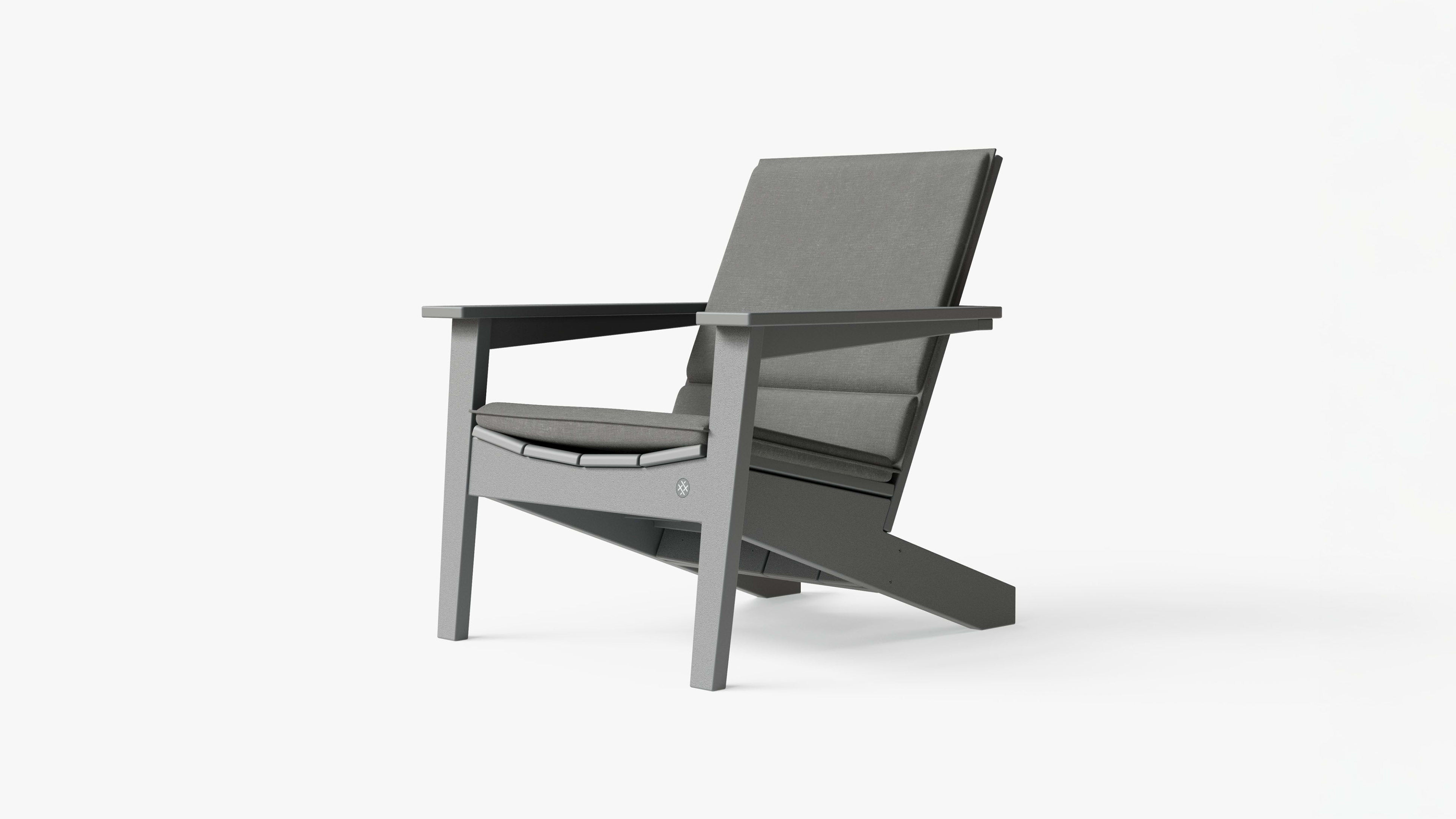 Ascent Adirondack (Dark Pebble Gray Cushion) By Outer