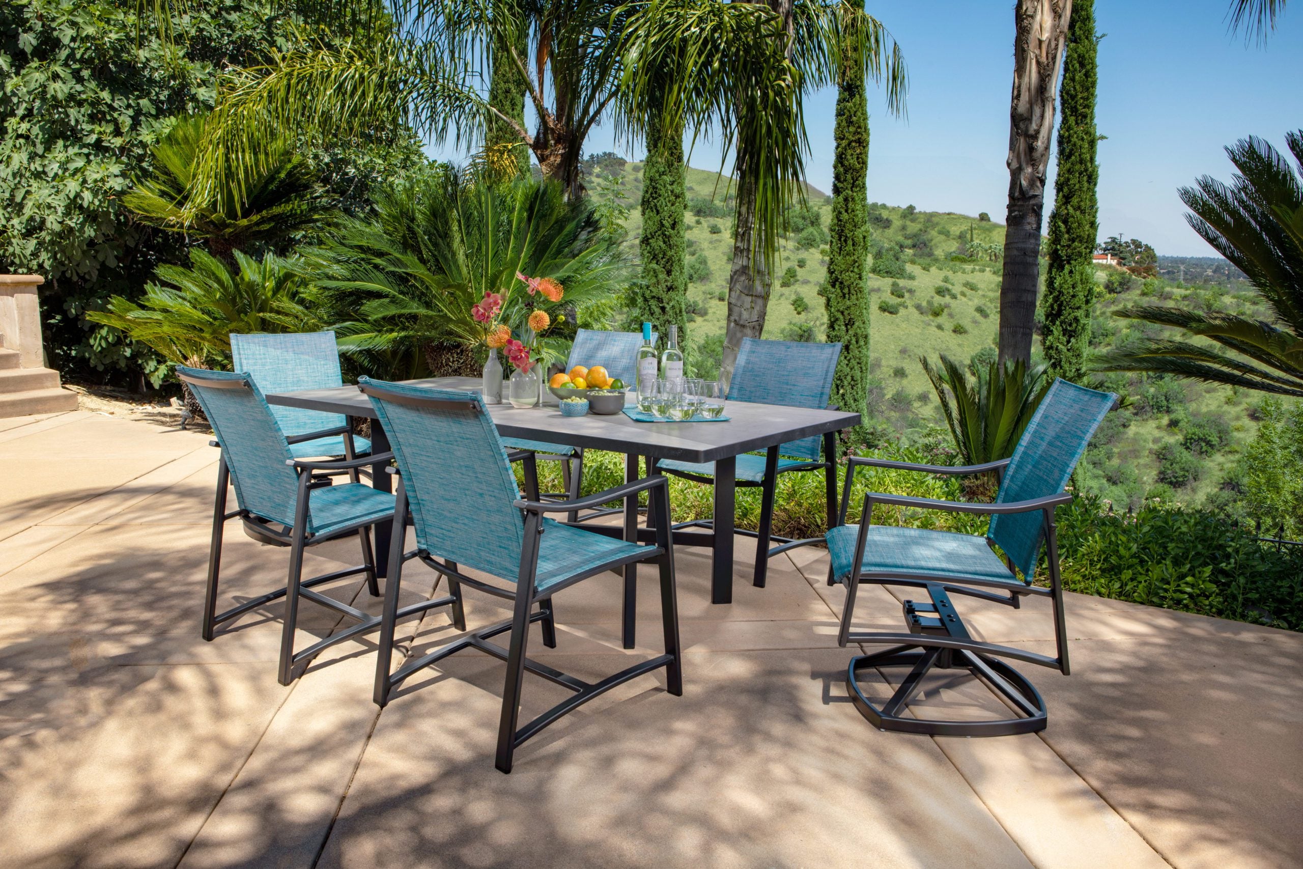 ARC Swivel Rocker Dining Arm Chair - Thumbnail 4