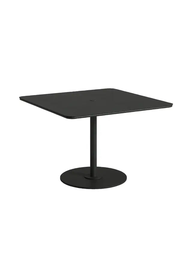 Axis 42" Square Solid Top KD Pedestal Dining Umbrella Table by Tropitone