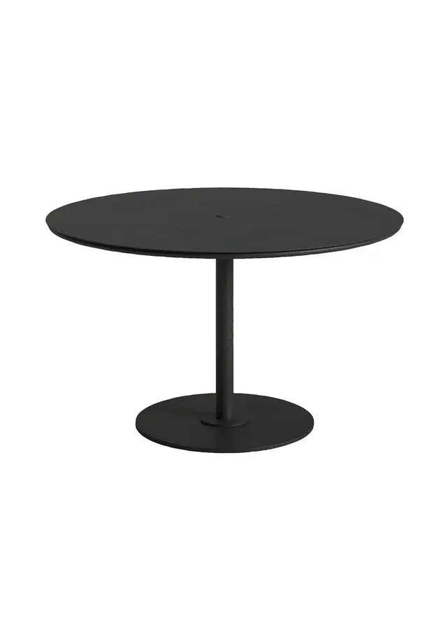 Axis 48" Round Solid Top KD Pedestal Dining Umbrella Table by Tropitone