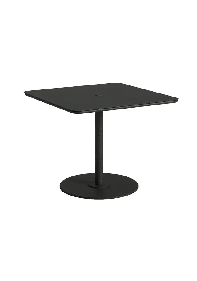 Axis 36" Square Solid Top KD Pedestal Dining Umbrella Table by Tropitone